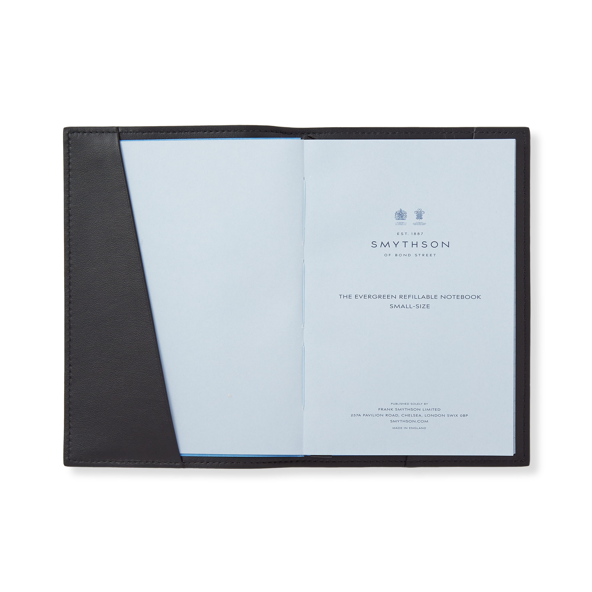 Evergreen Refillable Small Notebook in Ludlow - Black