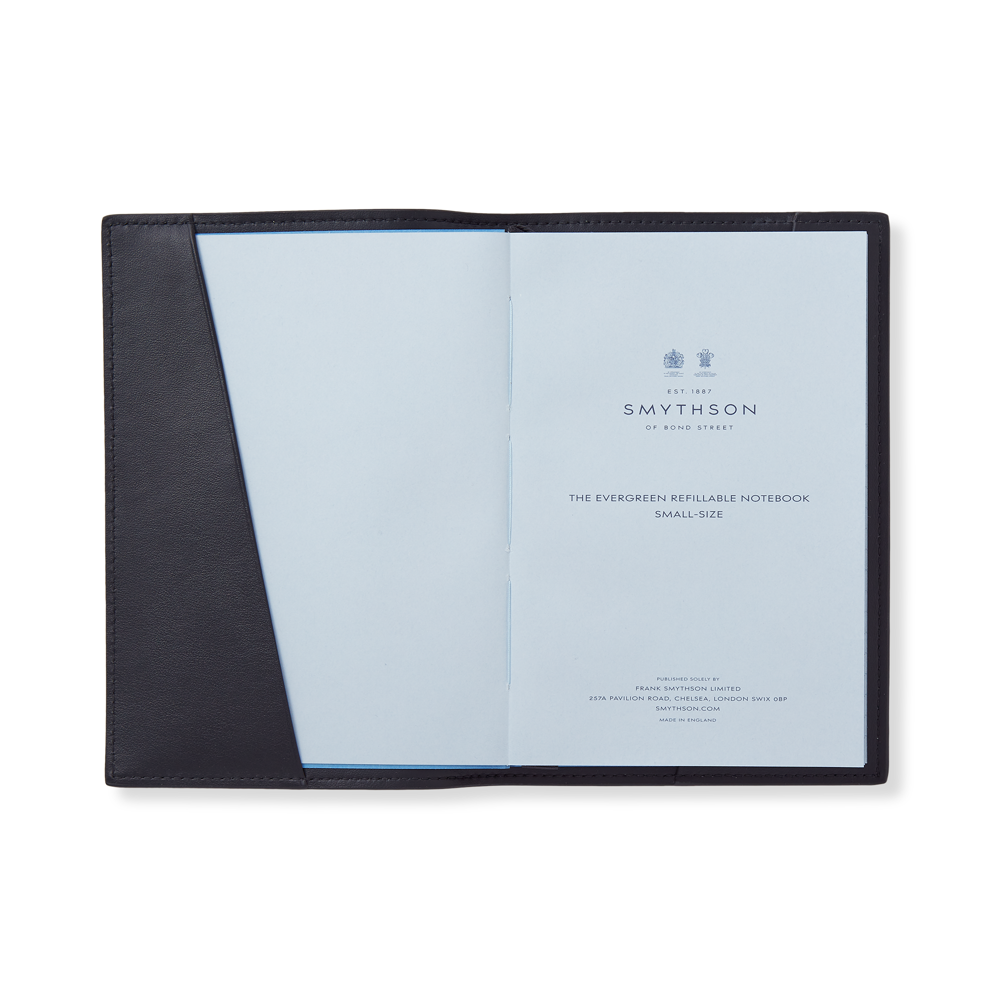 Evergreen Refillable Small Notebook in Ludlow - Navy