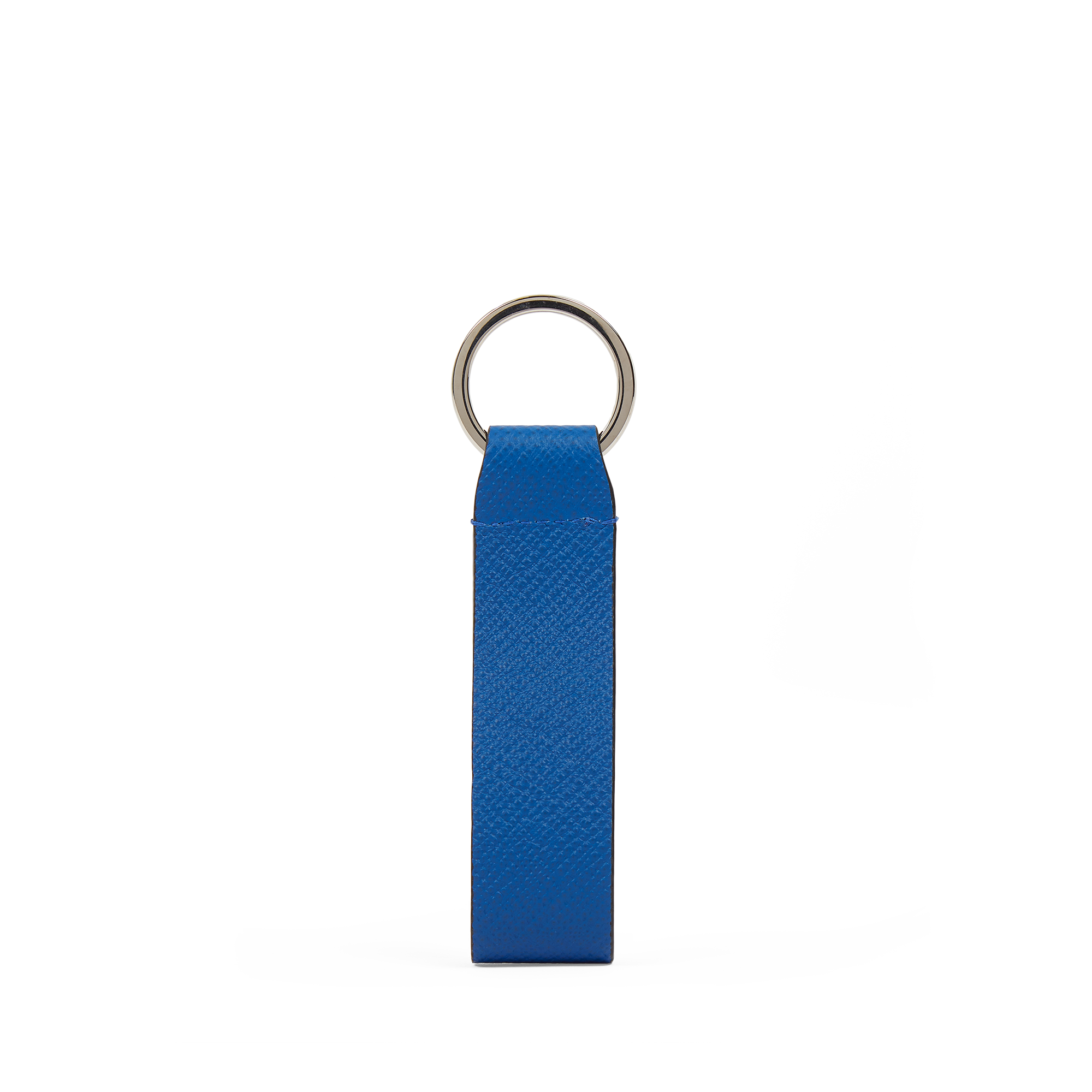 Keyring with Leather Strap in Panama - Cerulean