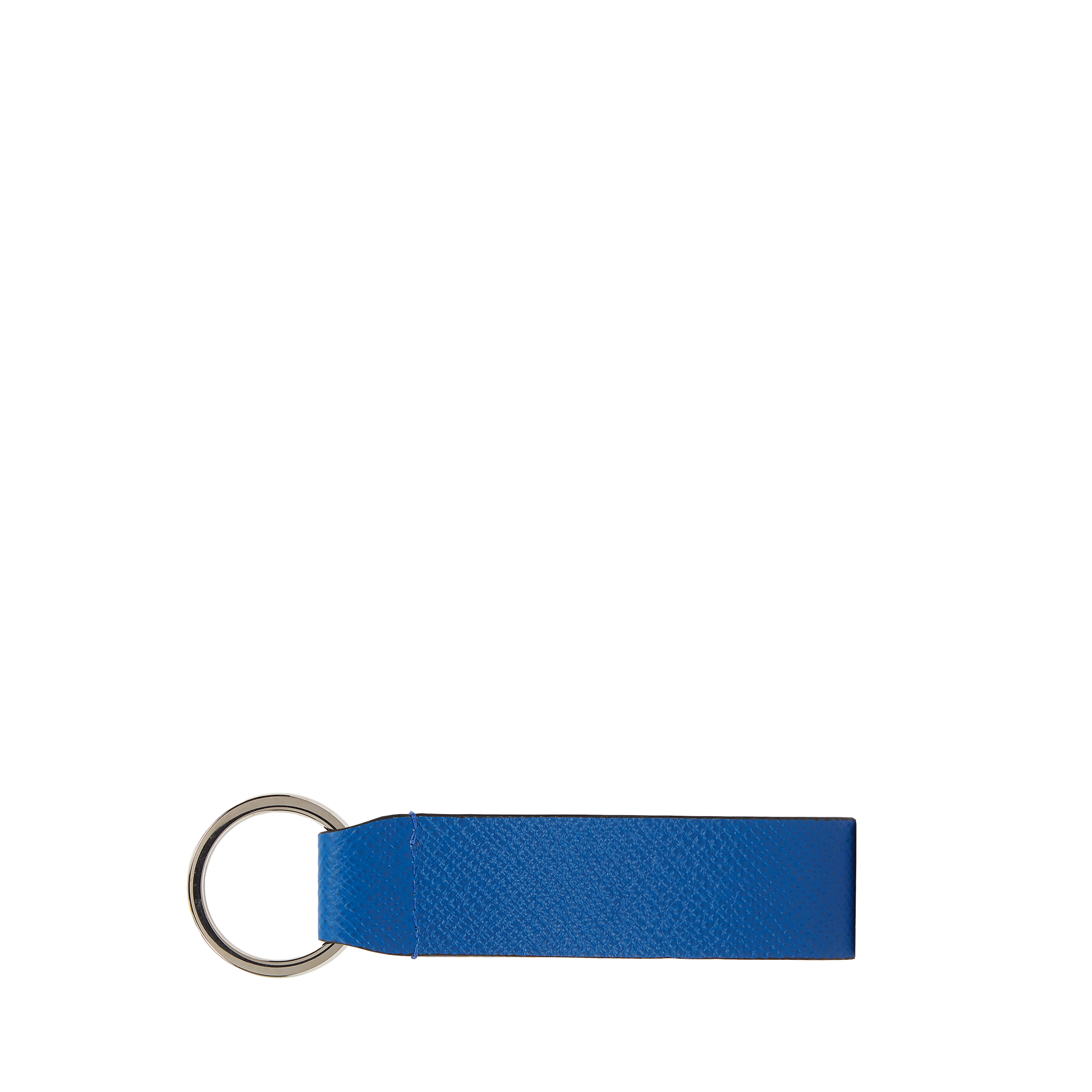 Keyring with Leather Strap in Panama - Cerulean