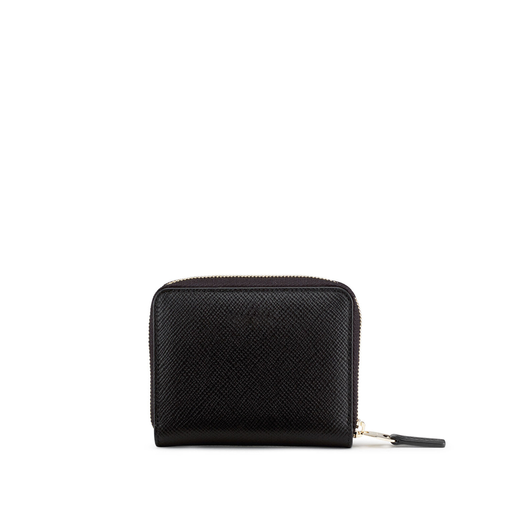 Small Zip Around Purse in Panama - Black