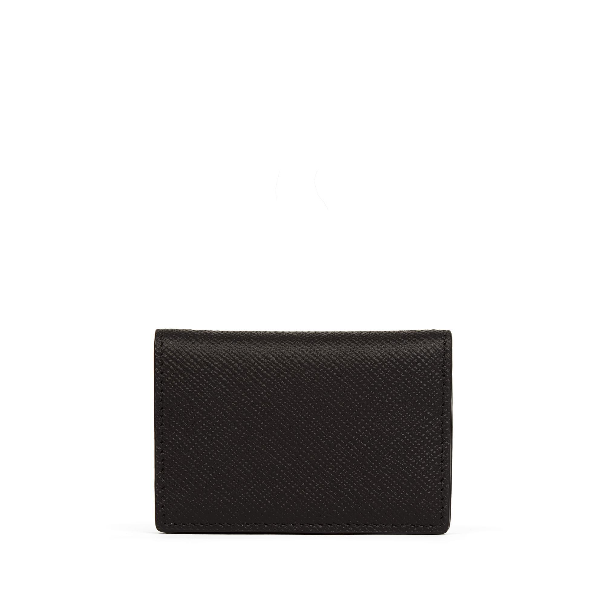Folded Card Case with Snap Closure in Panama - Black