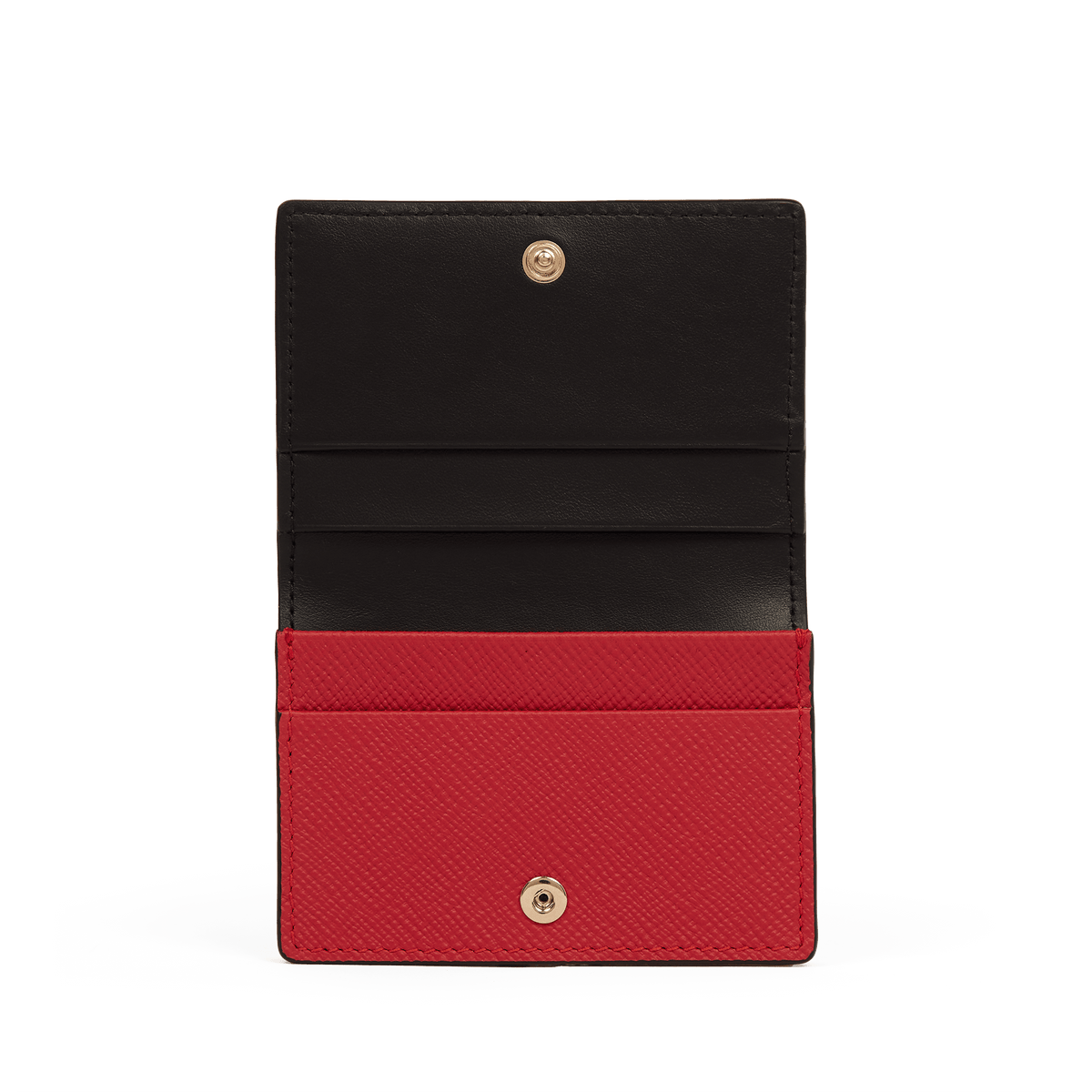 Folded Card Case with Snap Closure in Panama in Scarlet Red Folded Card Case with Snap Closure in Panama in Scarlet Red