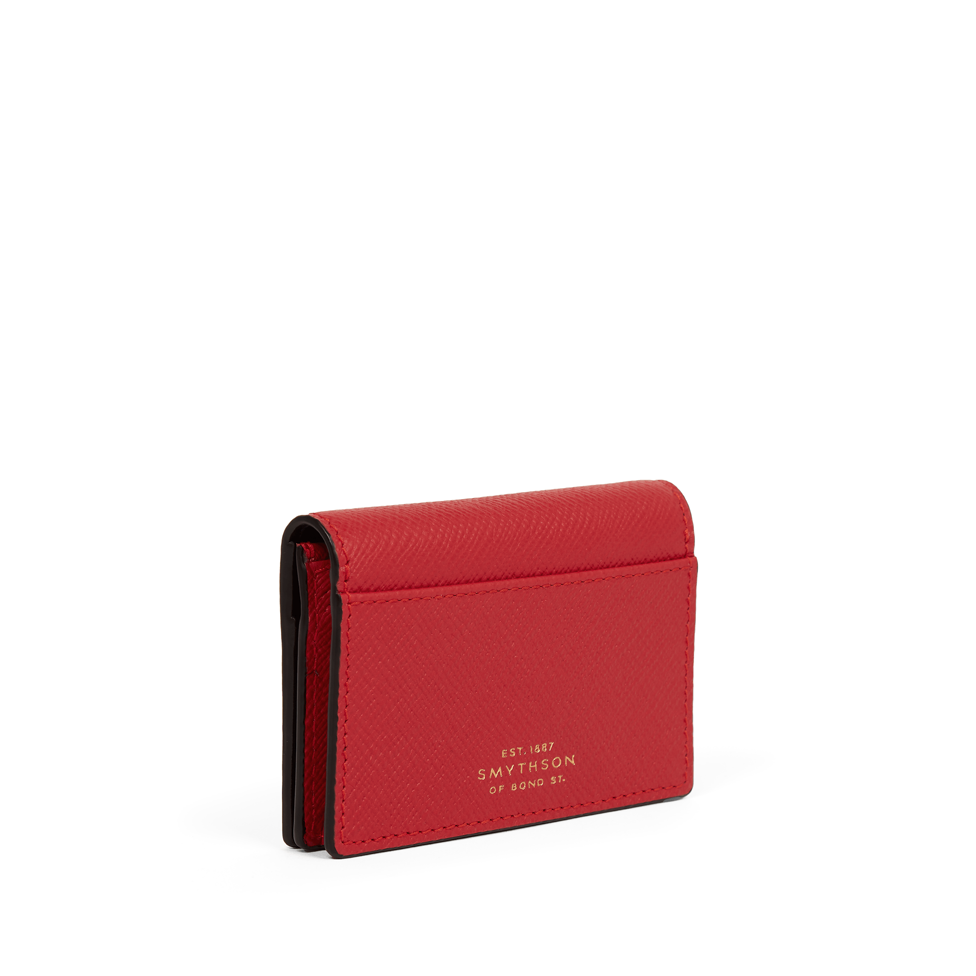 Folded Card Case with Snap Closure in Panama - Scarlet Red