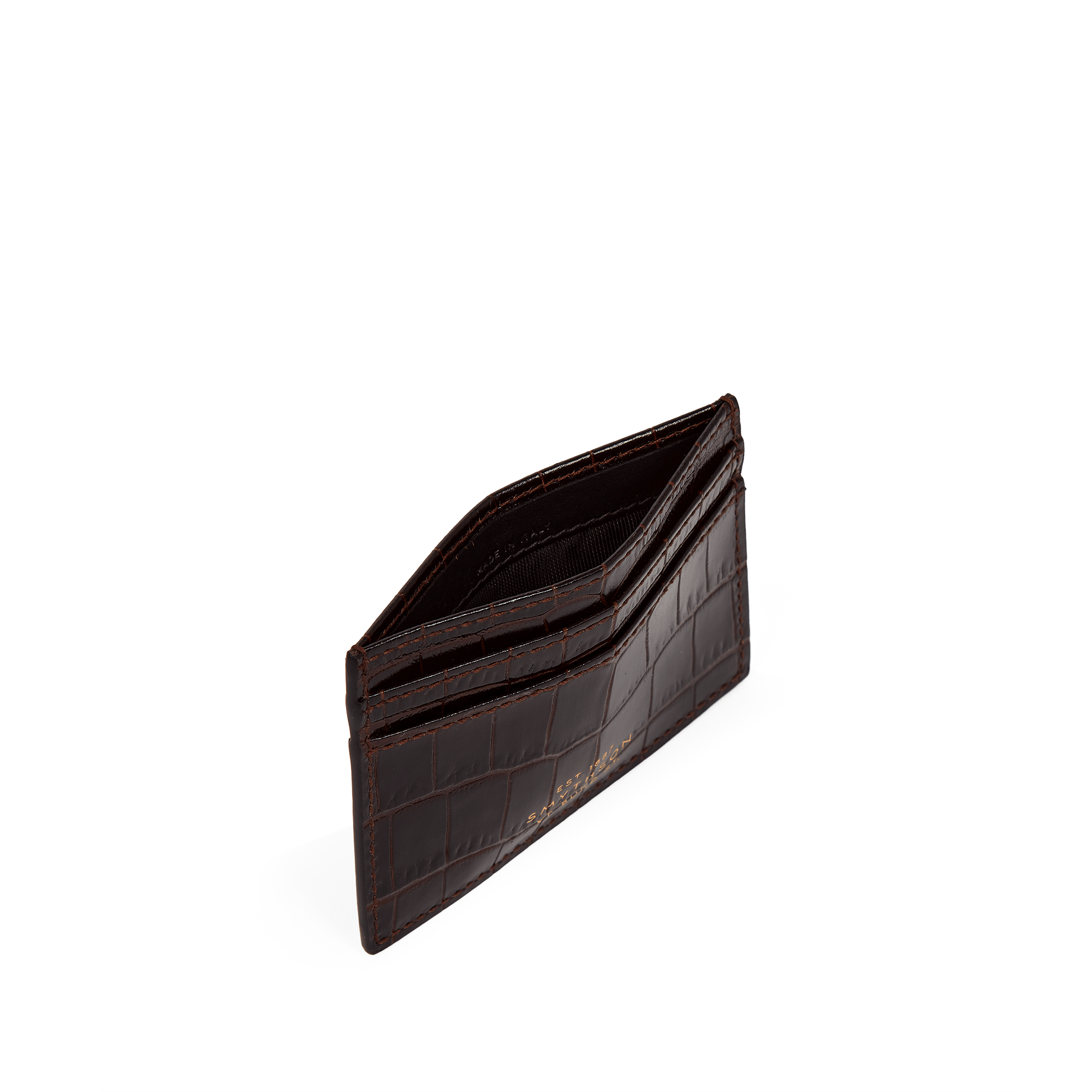 Flat Card Holder in Mara - Brown