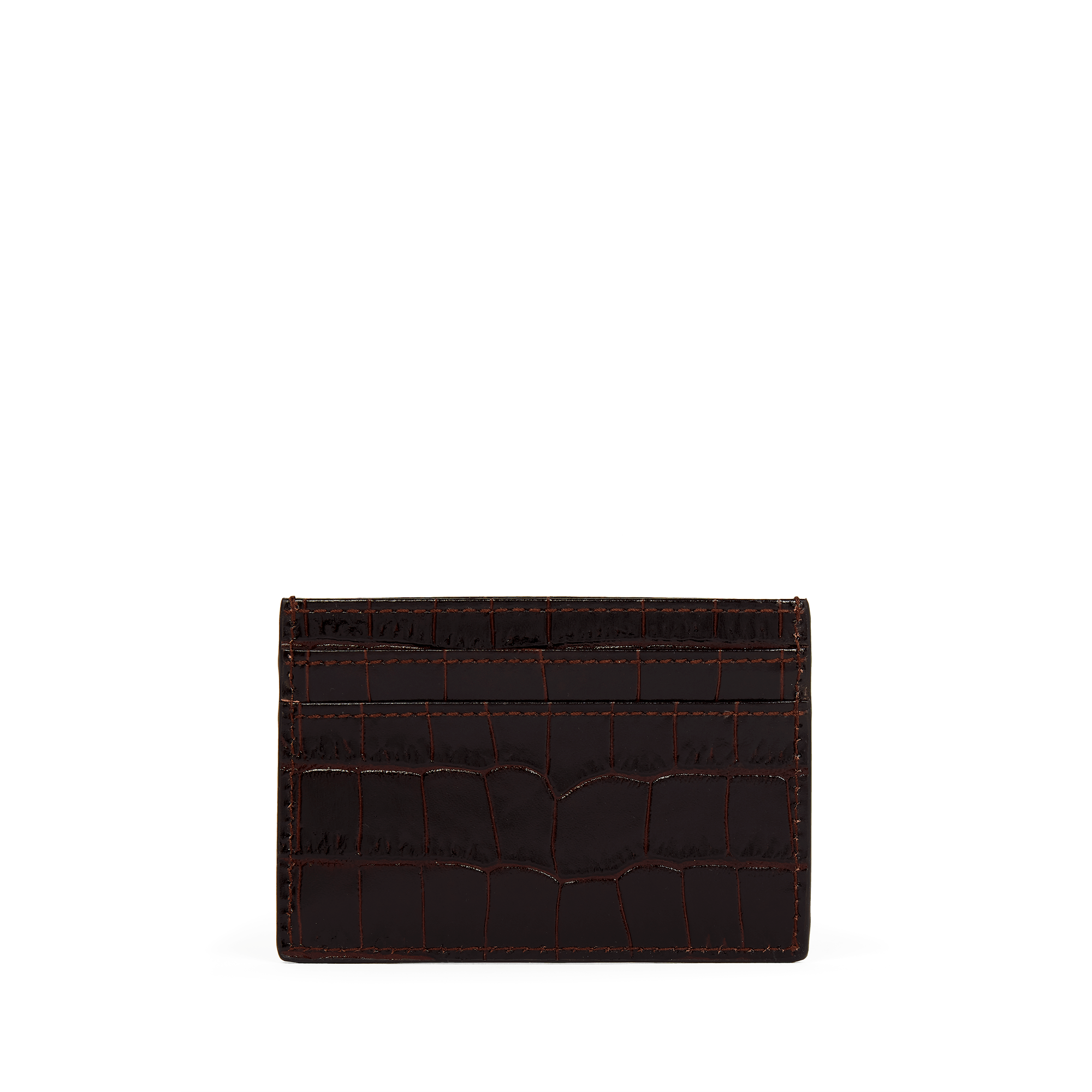Flat Card Holder in Mara - Brown