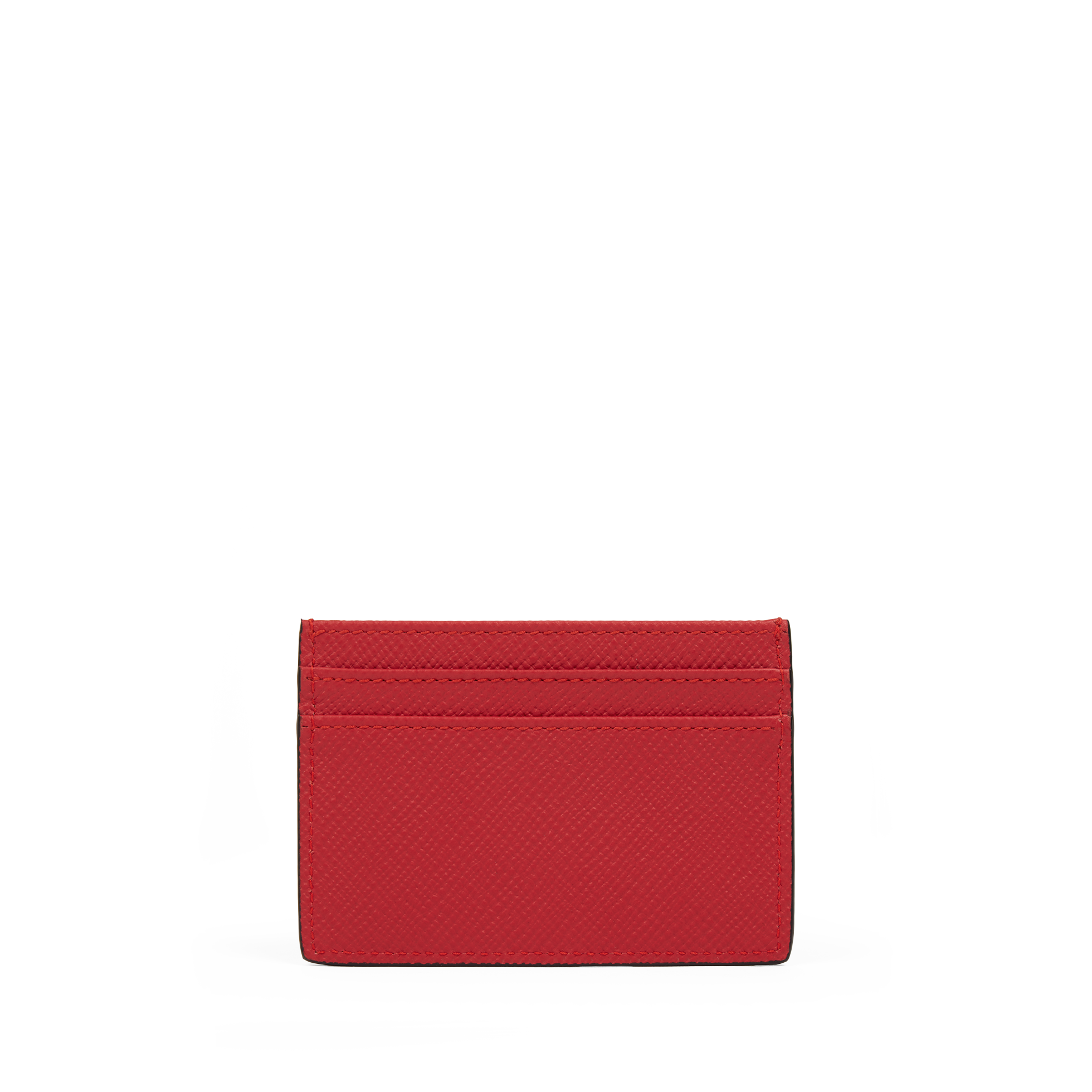 Porte-cartes plat en panama - Rouge écarlate