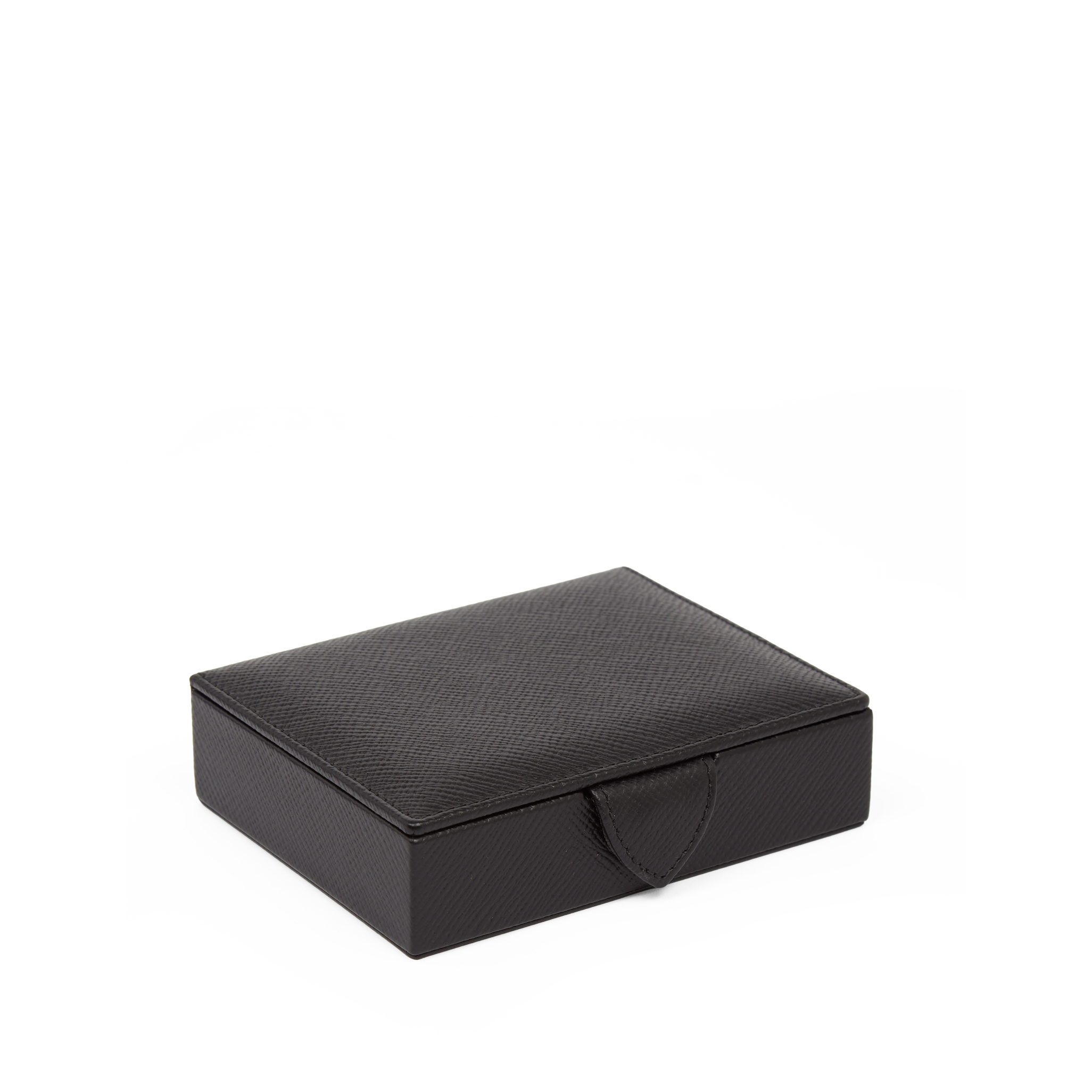 Small Square Trinket Box in Panama - Black