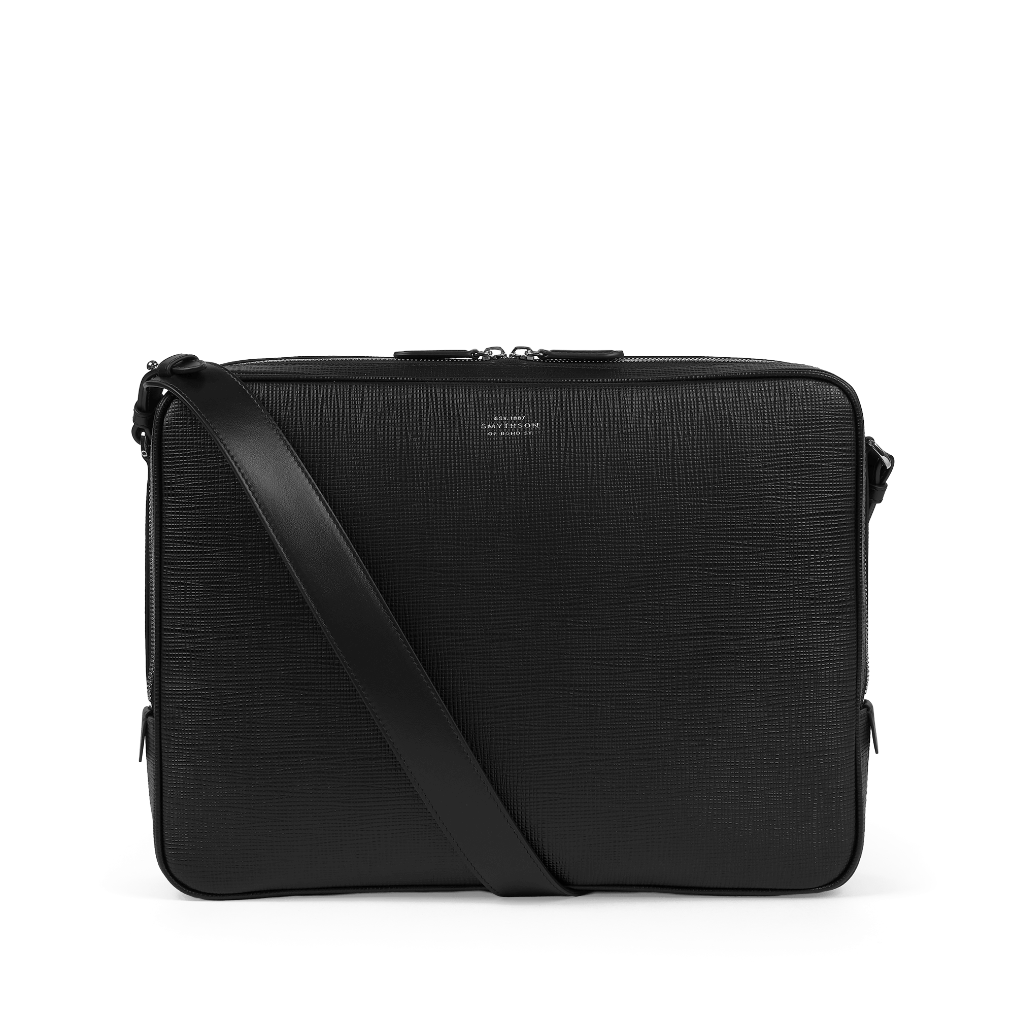 Slim Messenger Bag in Panama - Black