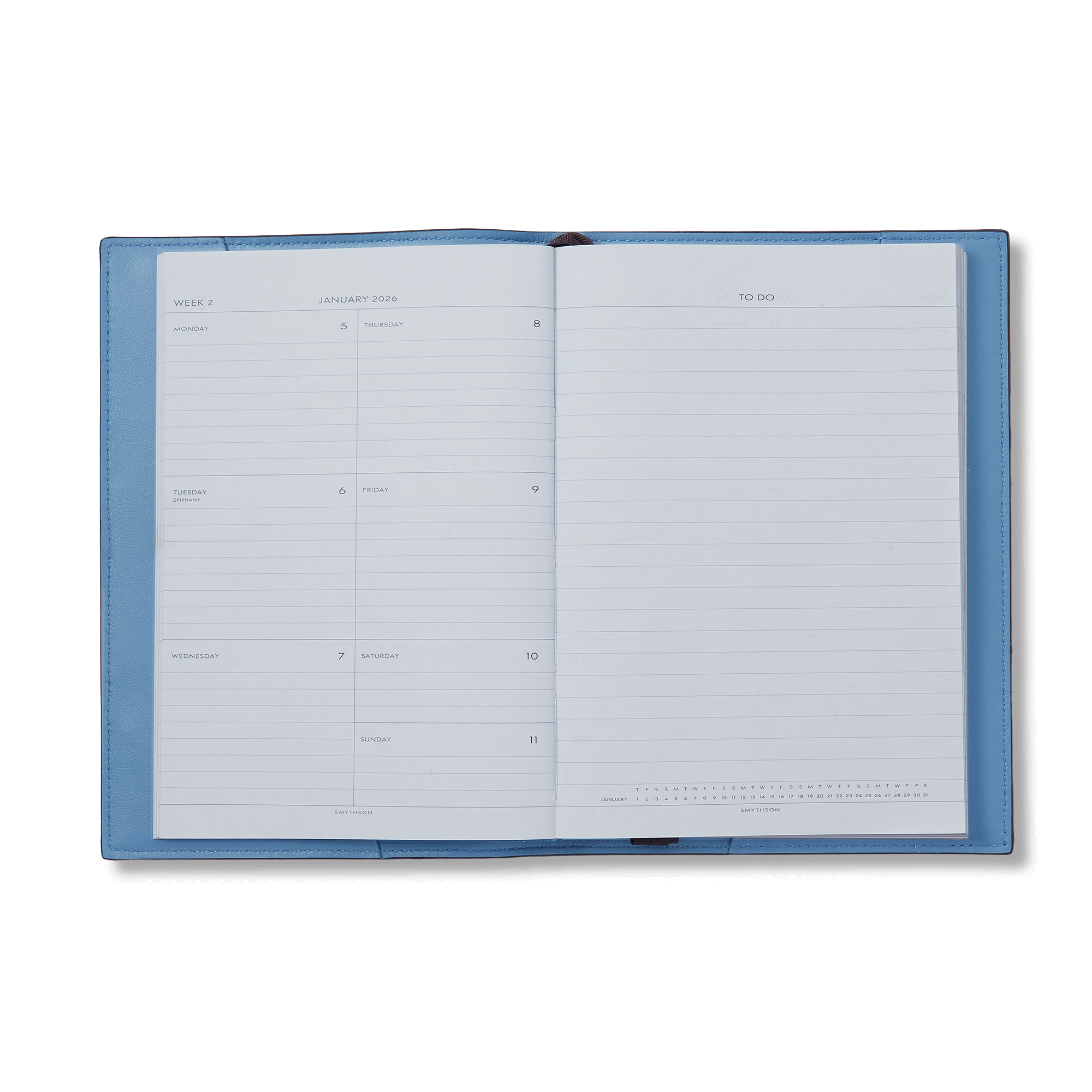 Evergreen Refillable Diary in Ludlow - Nile Blue