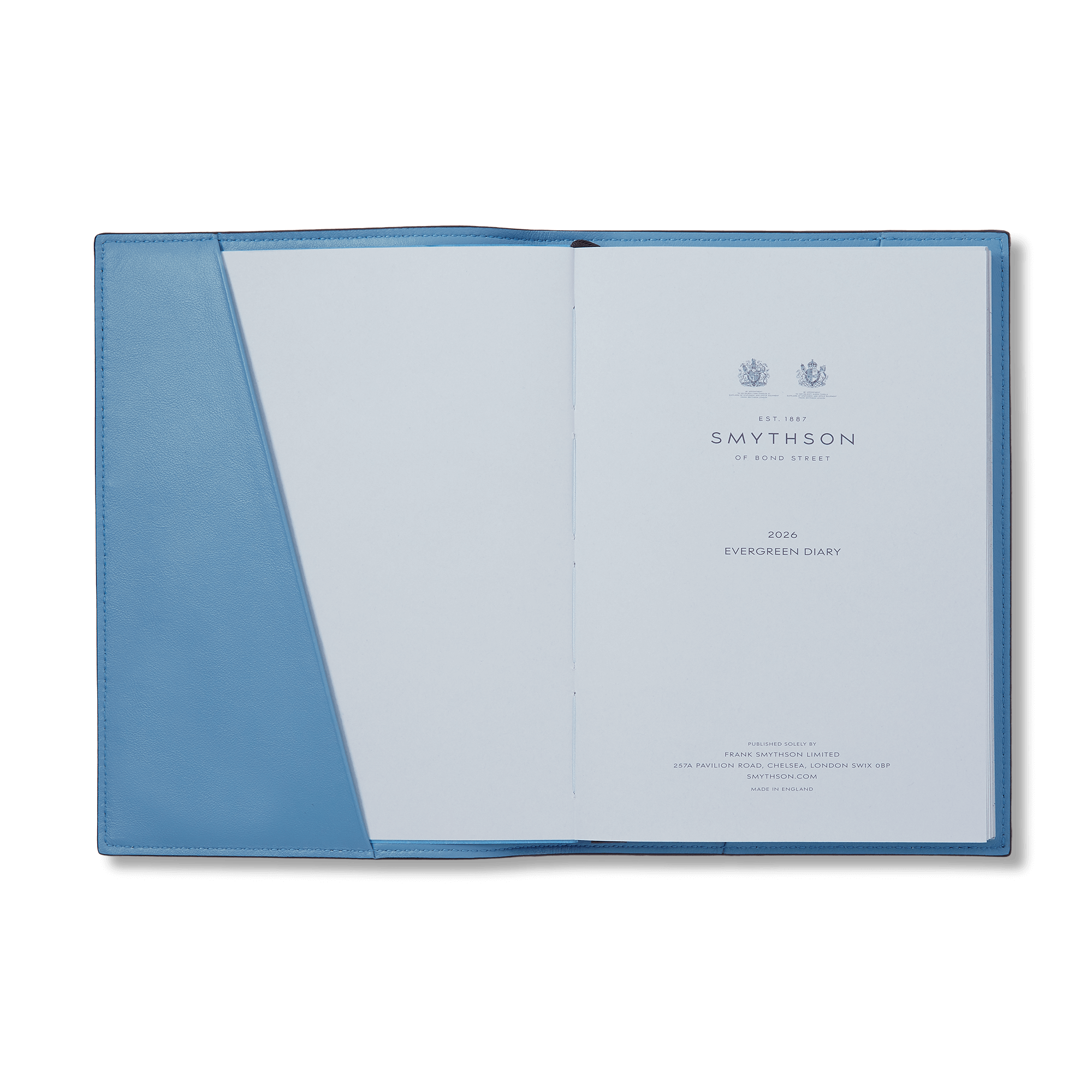 Evergreen Refillable Diary in Ludlow - Nile Blue
