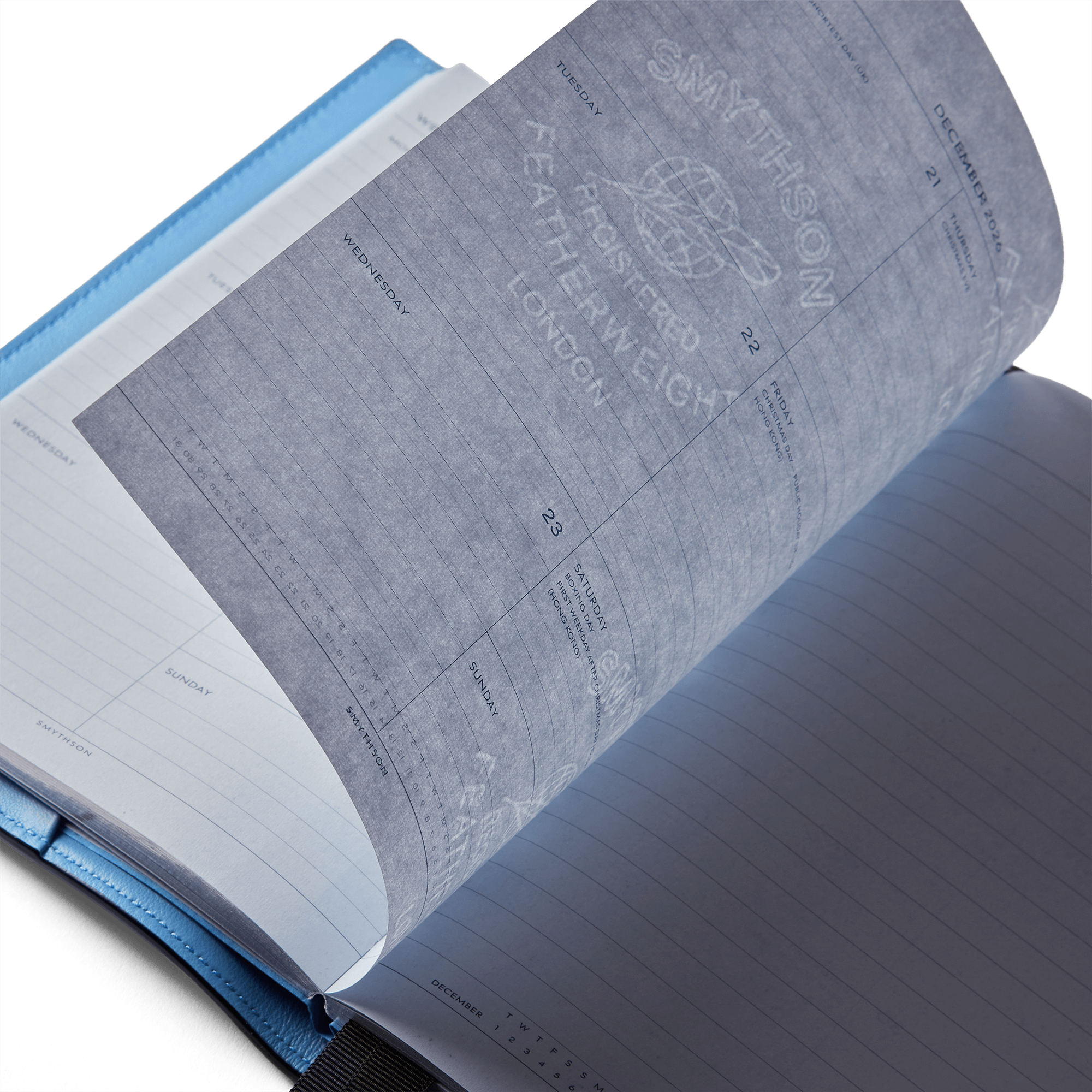 Evergreen Refillable Diary in Ludlow - Nile Blue