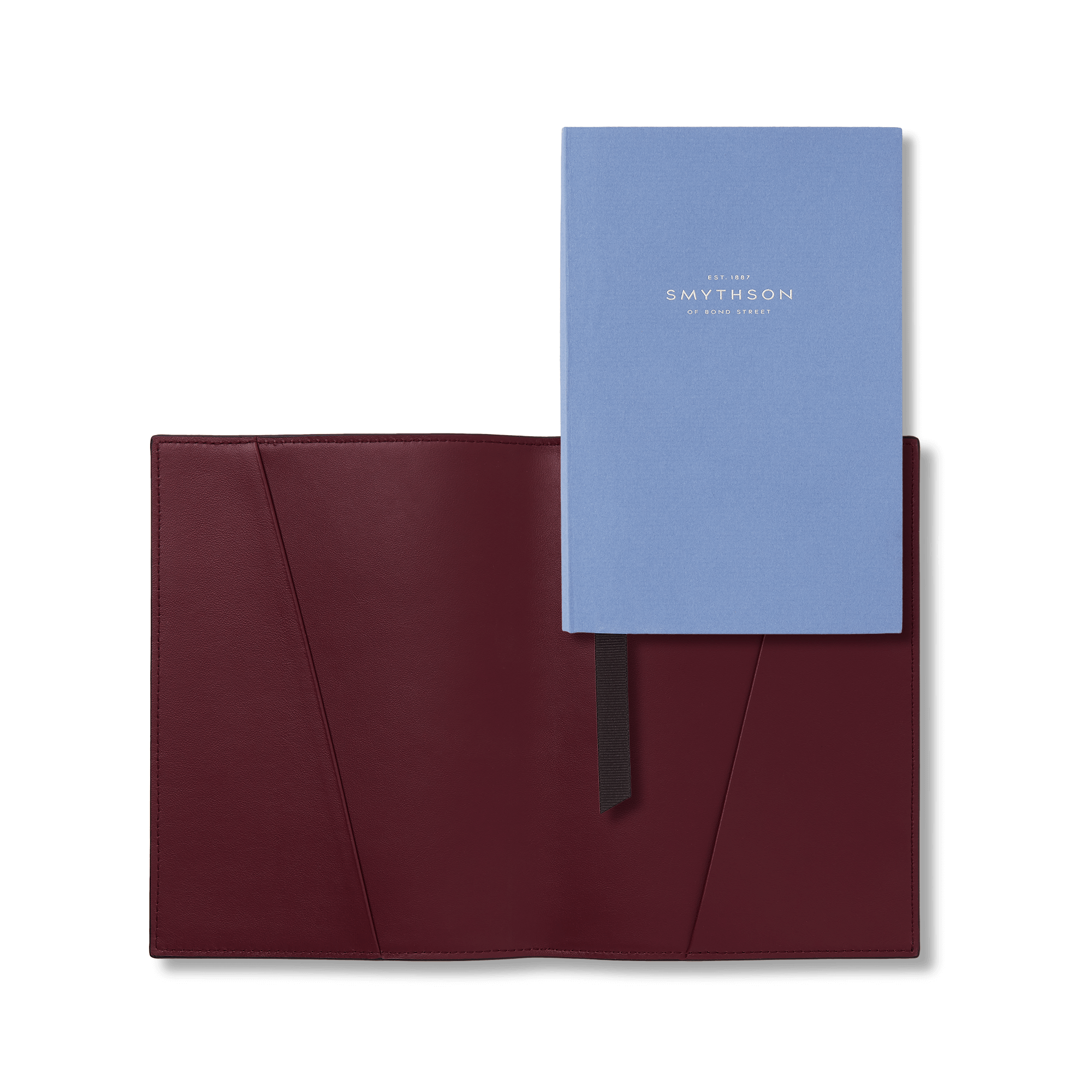 Evergreen Refillable Mid-Size Notebook in Ludlow - Dark Cherry