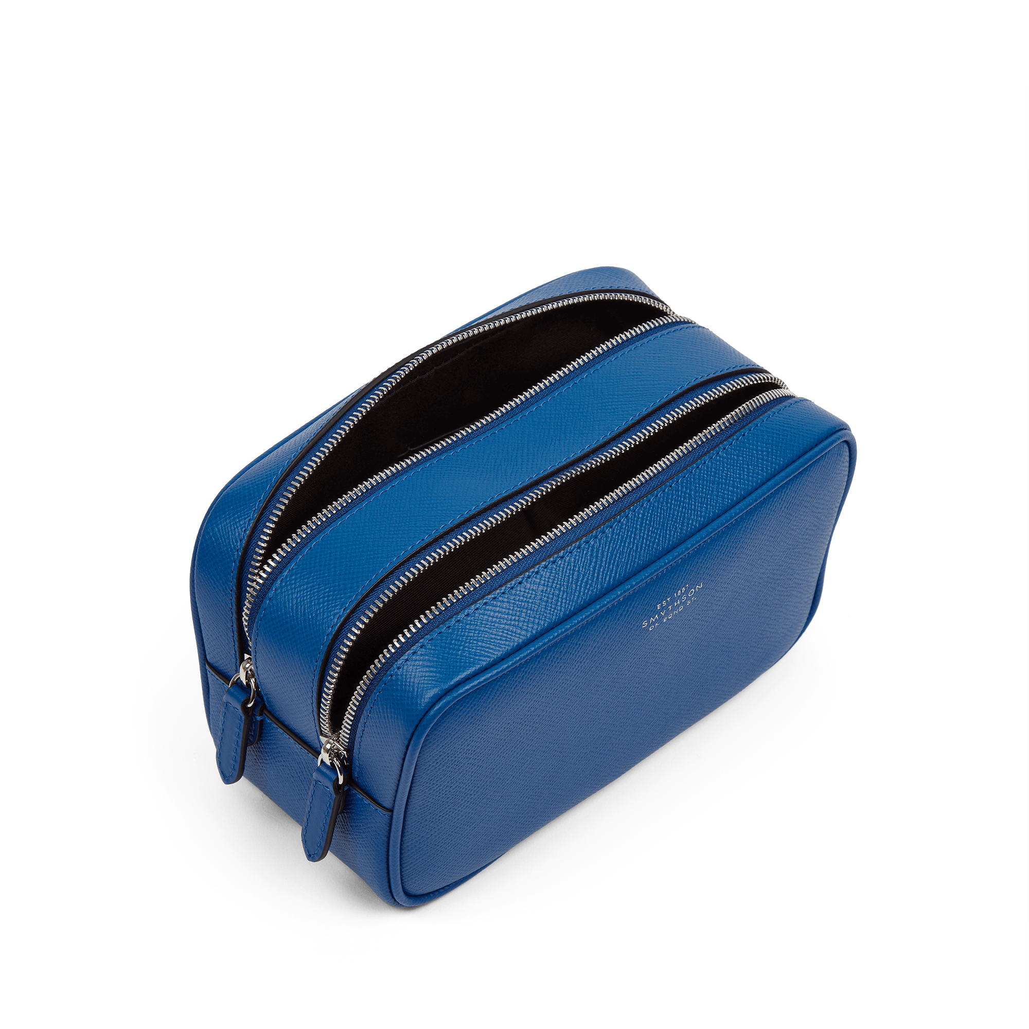 Washbag with Double Zip in Panama - Cerulean