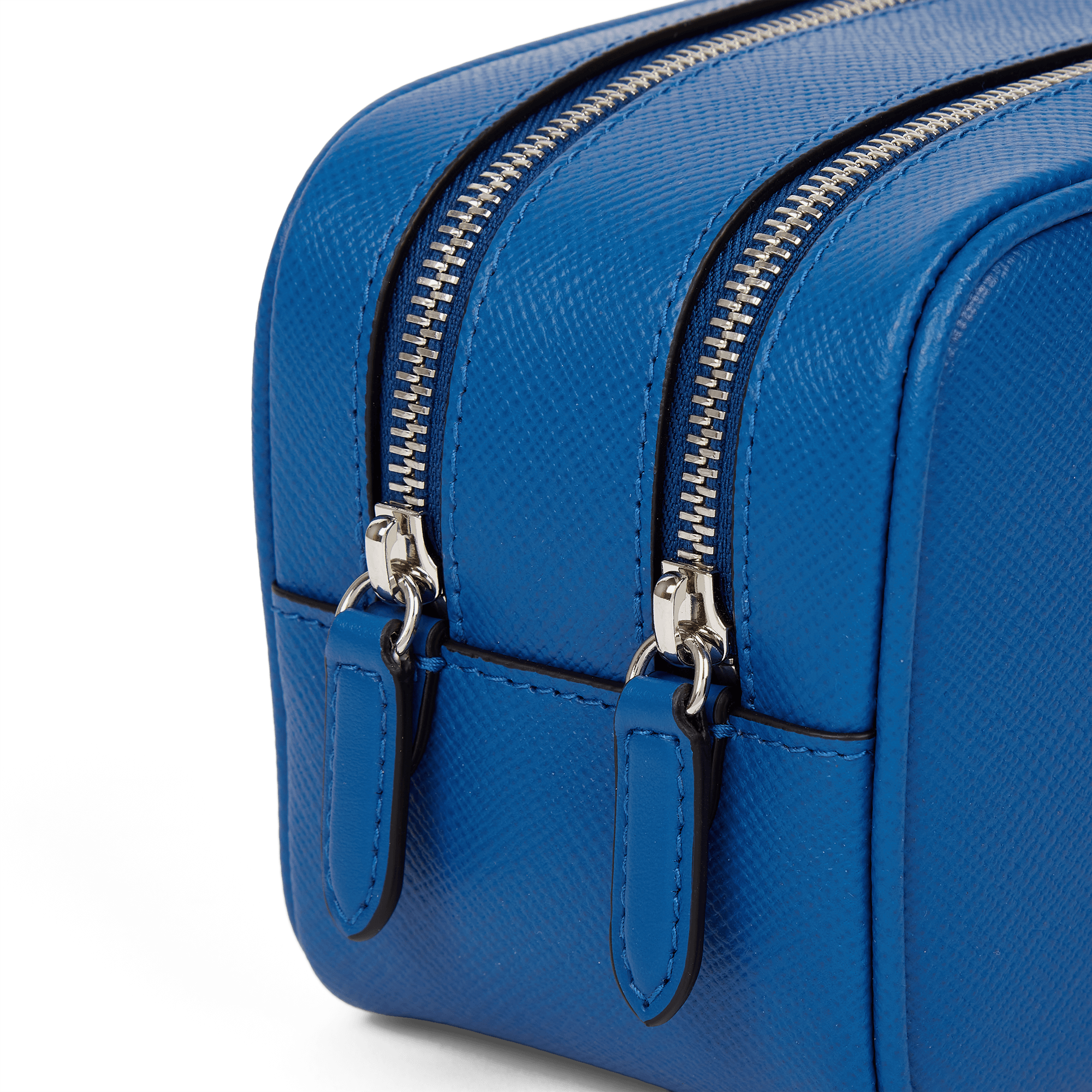 Washbag with Double Zip in Panama - Cerulean