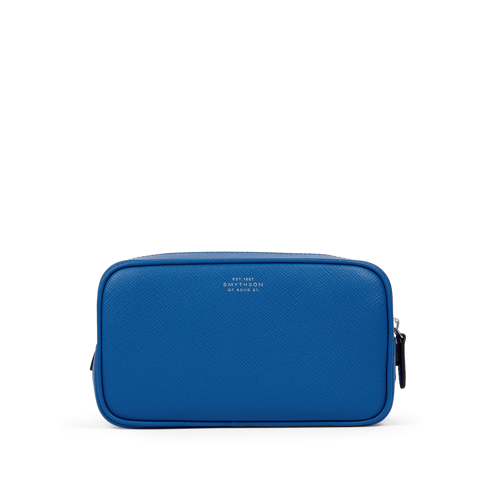 Washbag with Double Zip in Panama - Cerulean