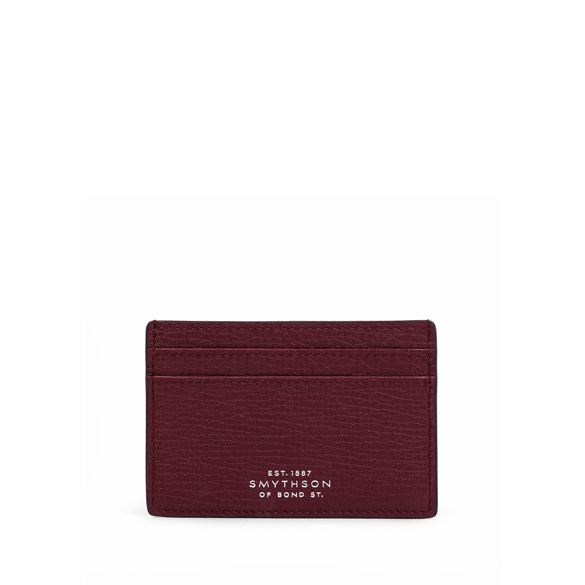 Flat Card Holder in Ludlow in Dark Cherry | Smythson