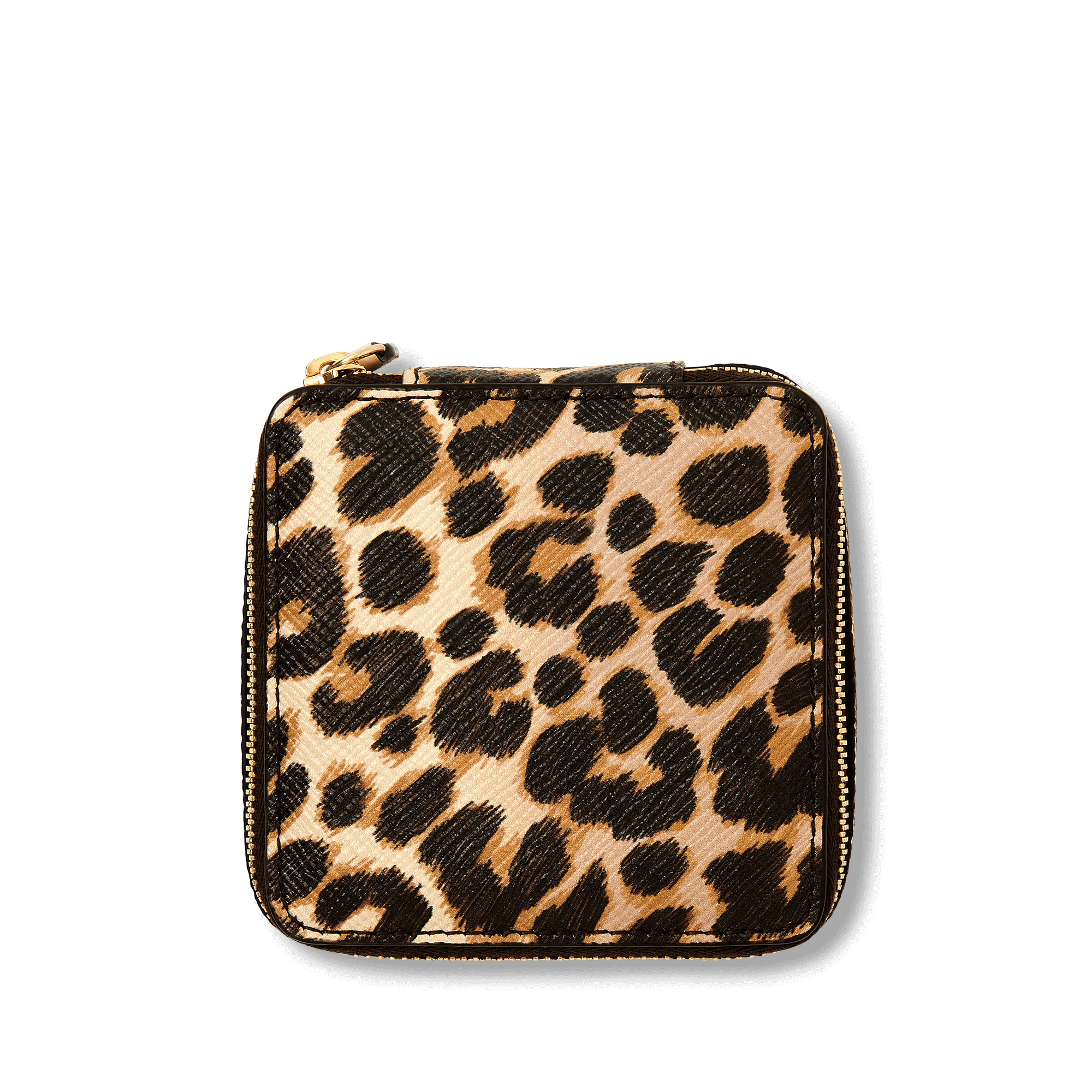 Medium Square Trinket Case in Panama - Leopard