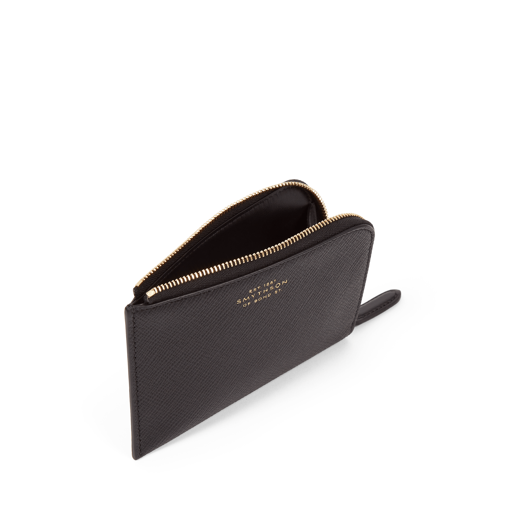 Small Flat Pouch in Panama - Black