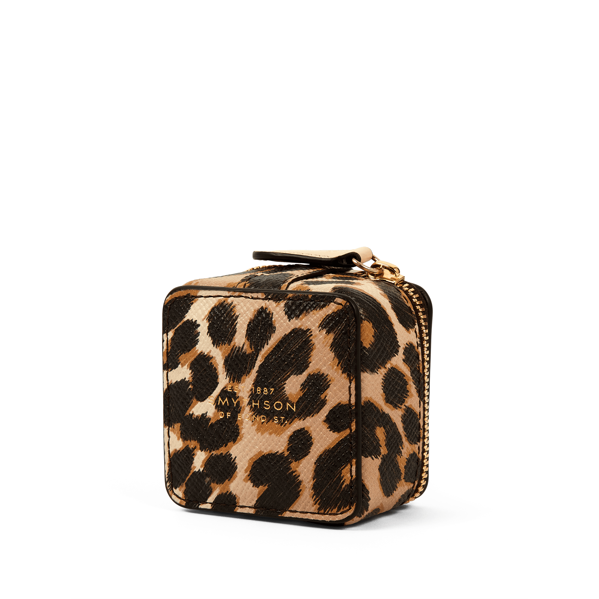 Small Square Trinket Case in Panama - Leopard