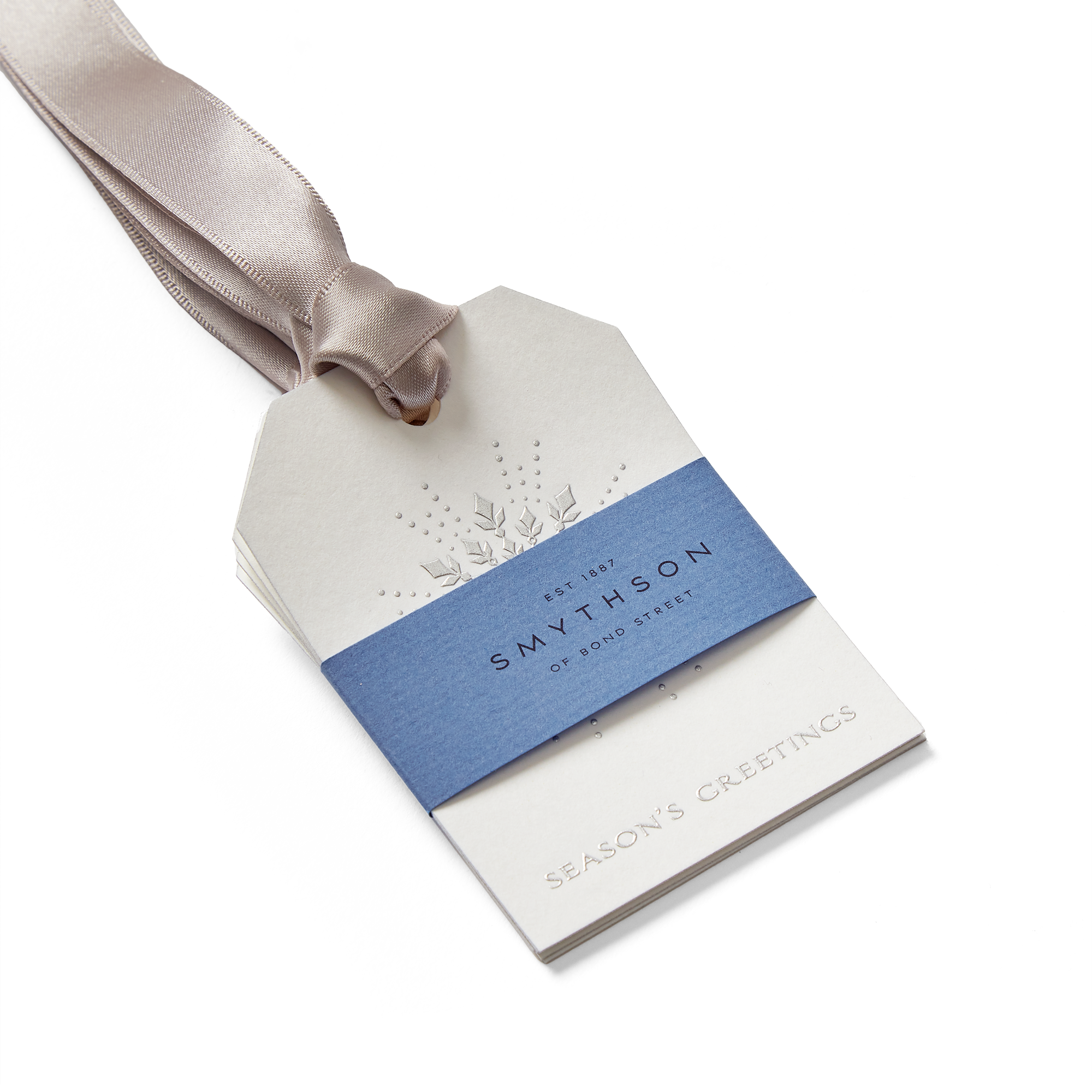Seasons Greetings Gift Tag Set - White