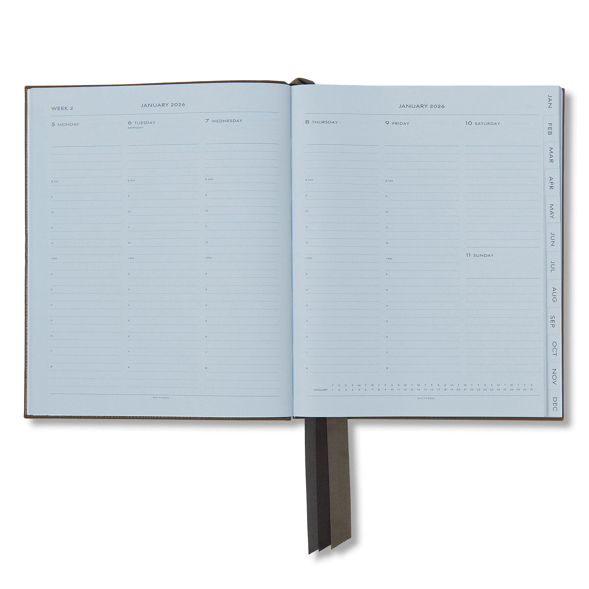 2026 Portobello Weekly Vertical Diary in Ludlow - Dark Olive