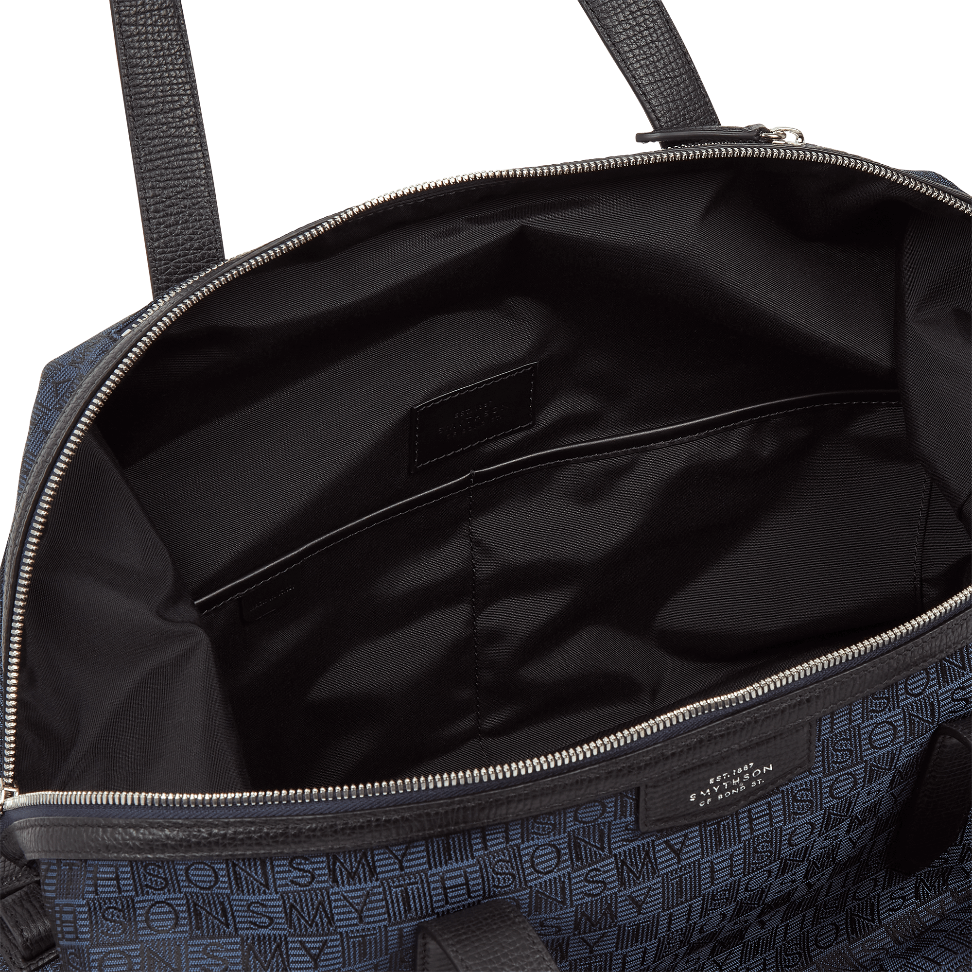 Small Travel Bag in Stamp Canvas - Navy Stamp