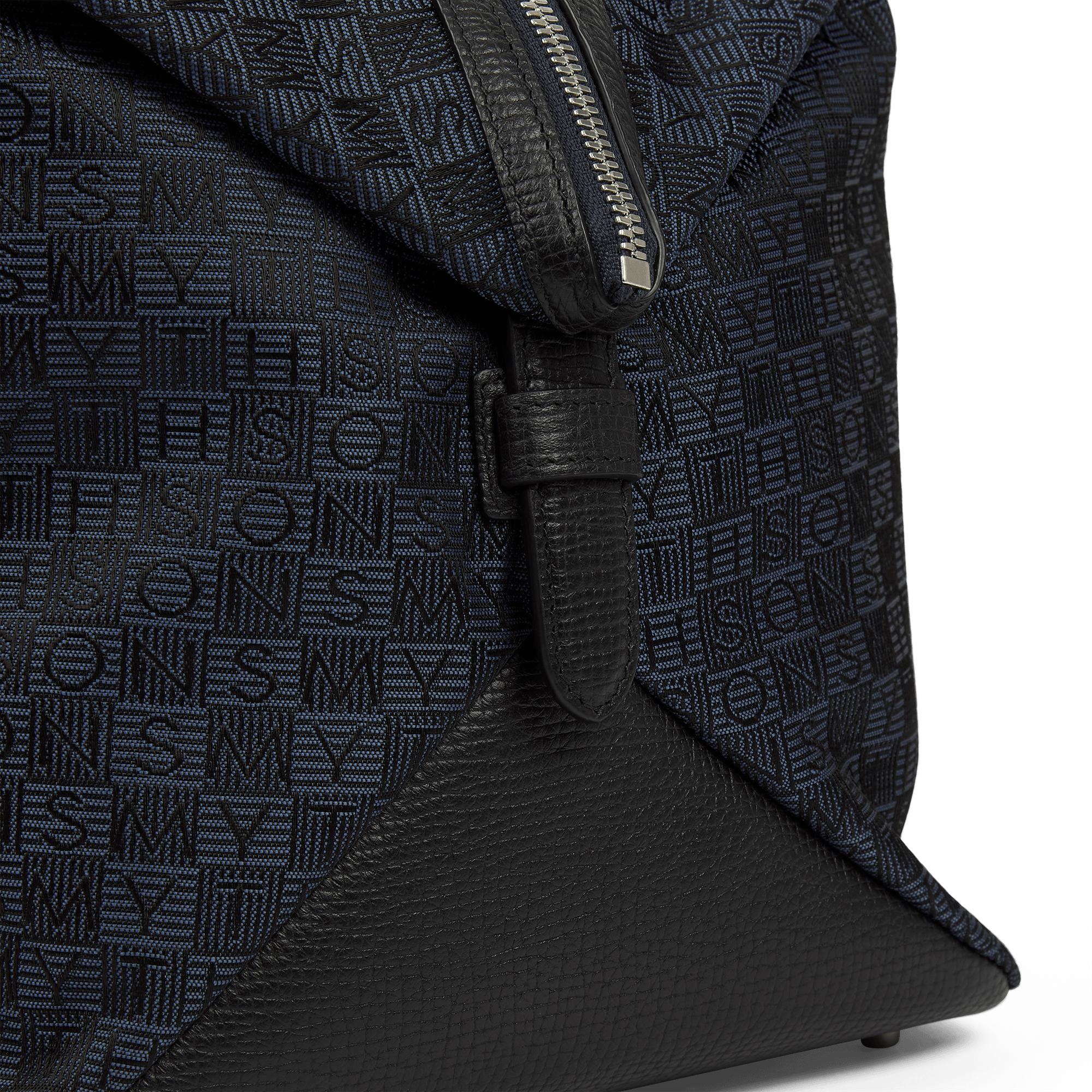 Small Travel Bag in Stamp Canvas - Navy Stamp