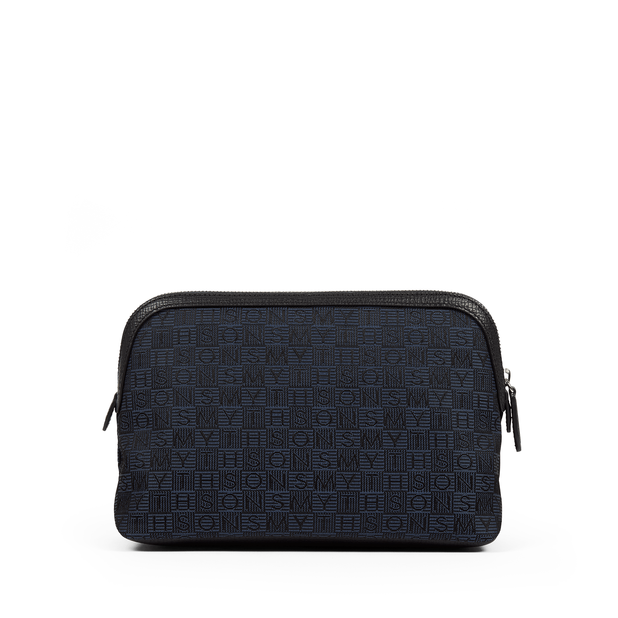 Travel Pouch in Stamp Canvas - Navy Stamp