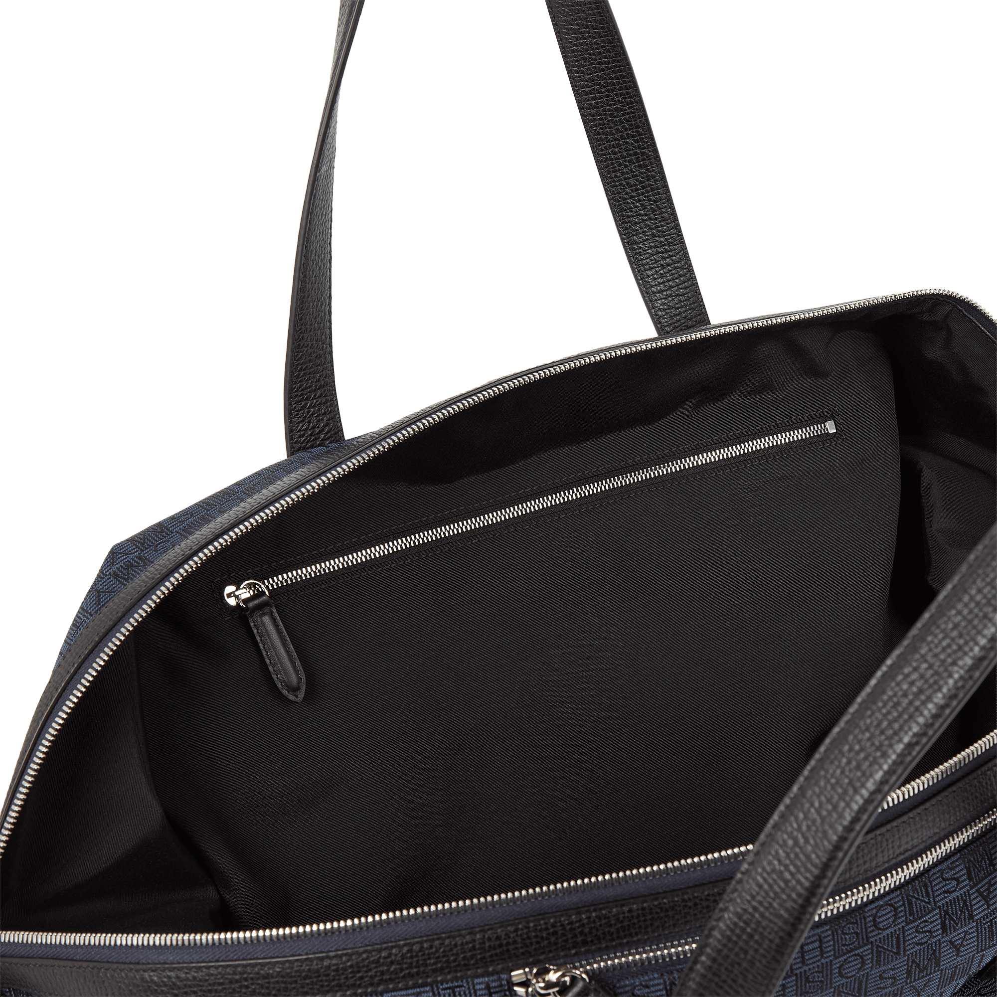 Travel Bag in Stamp Canvas - Navy Stamp