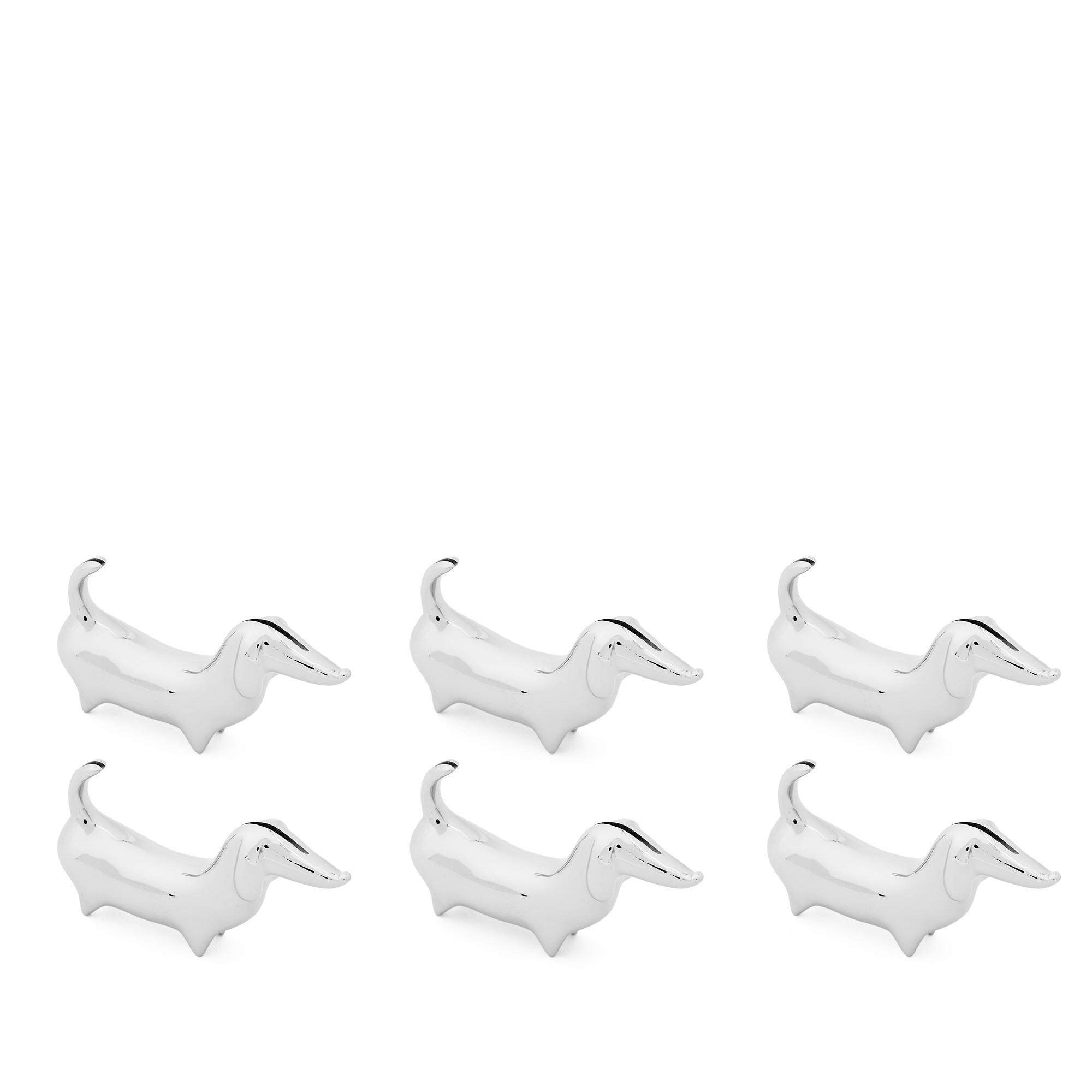 Dog Place Card Holders - Silver