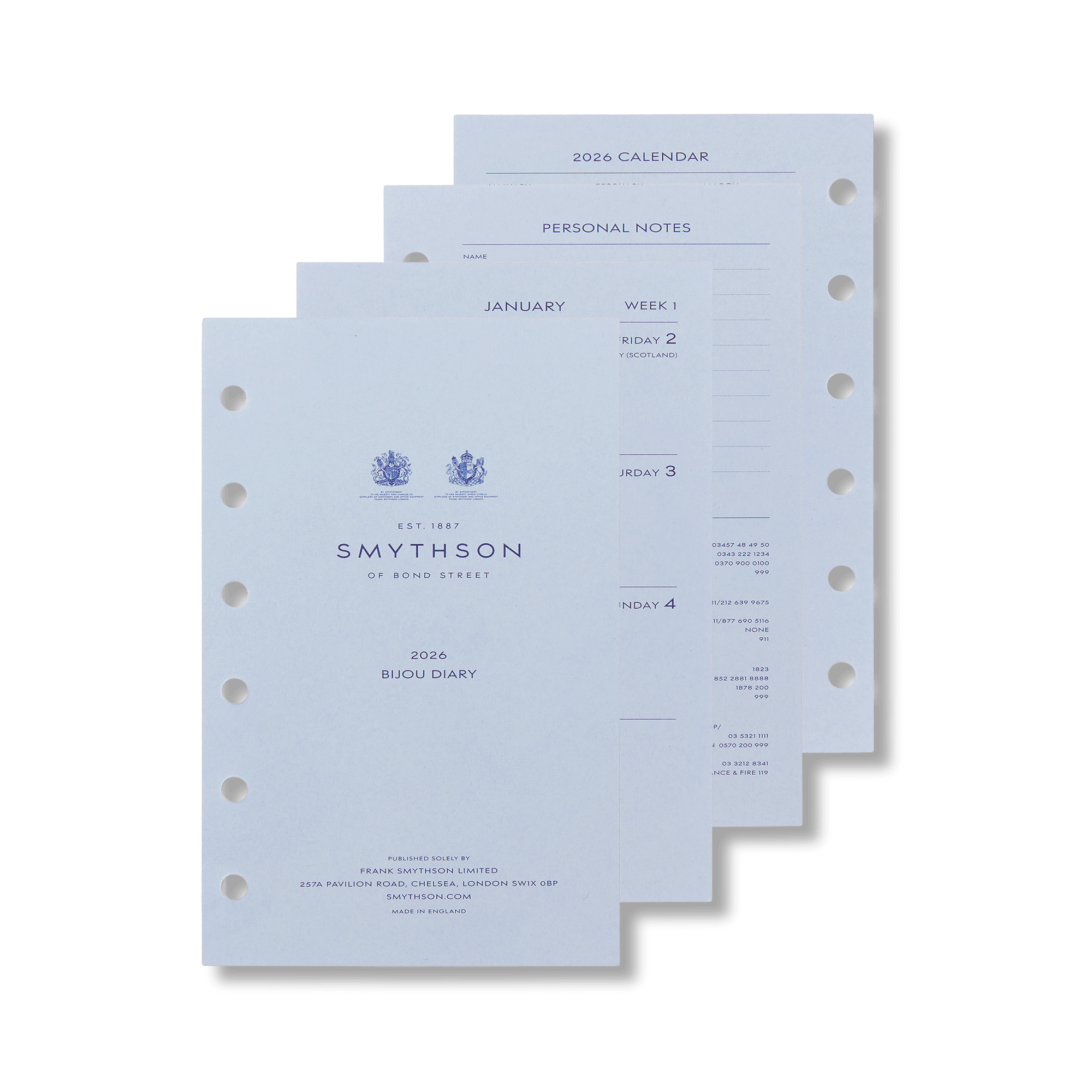 2026 Bijou Weekly Diary Refill