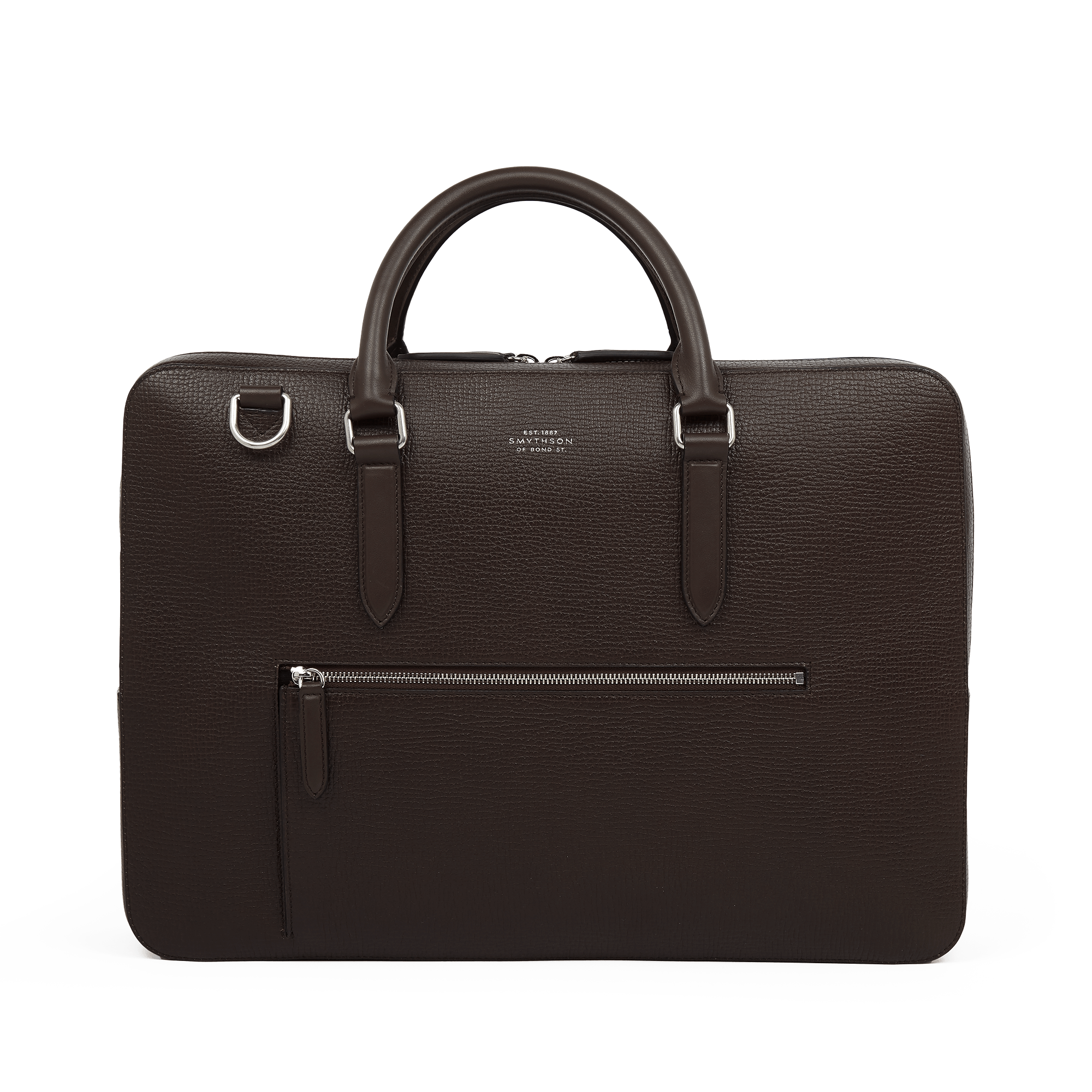 Slim Briefcase with Zip Front in Ludlow