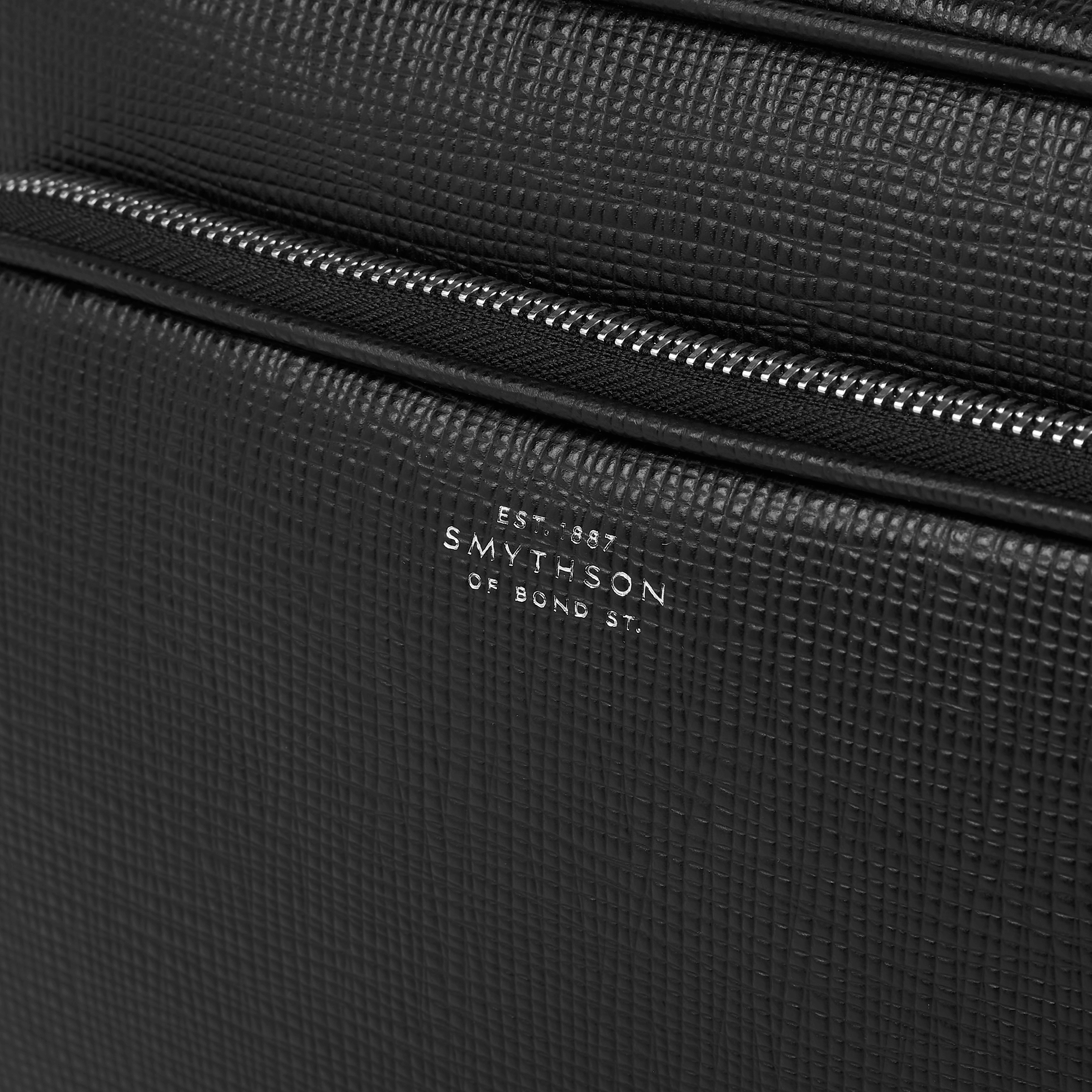 Double Zip Pouch Crossbody Bag in Panama - Black