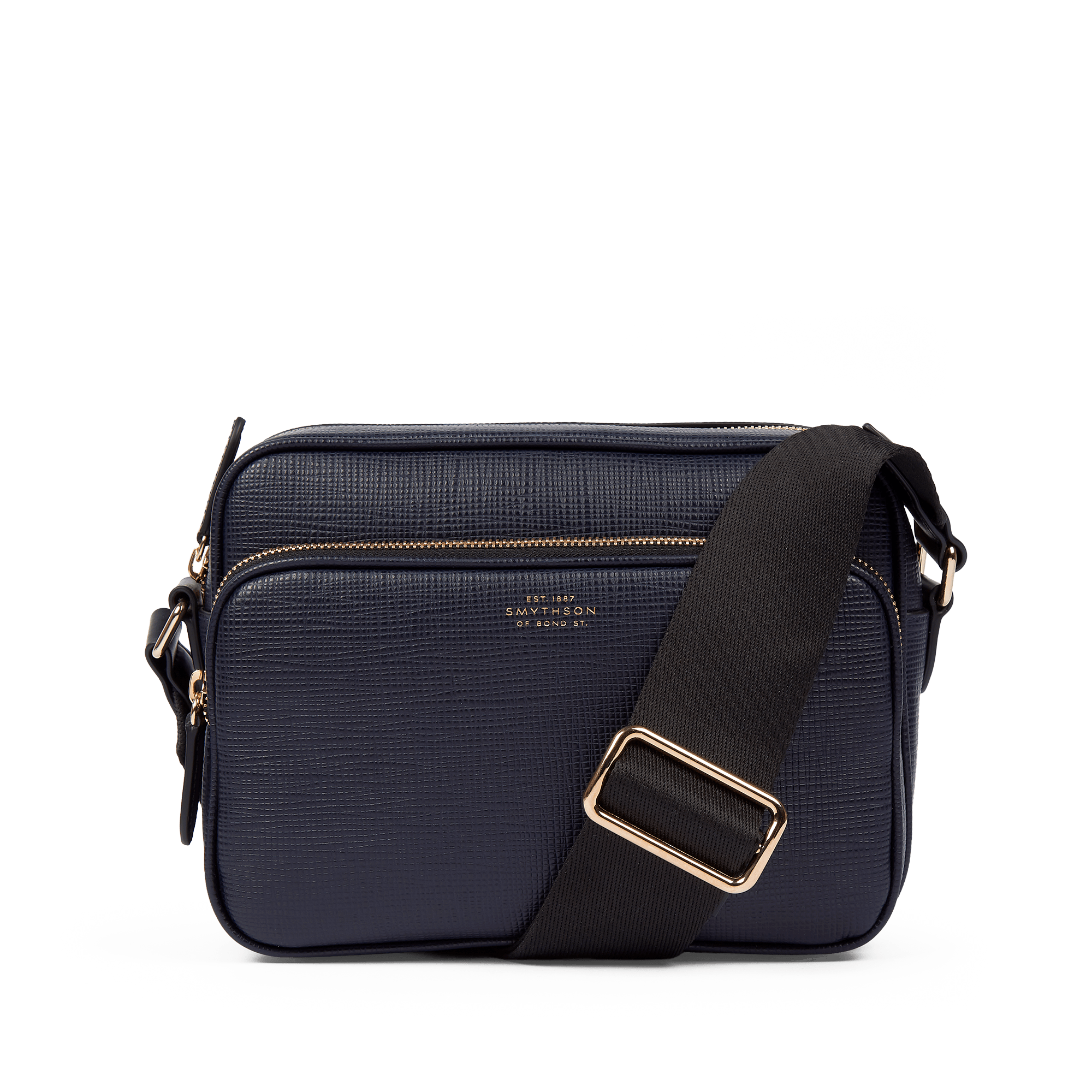 Double Zip Pouch Crossbody Bag in Panama - Navy