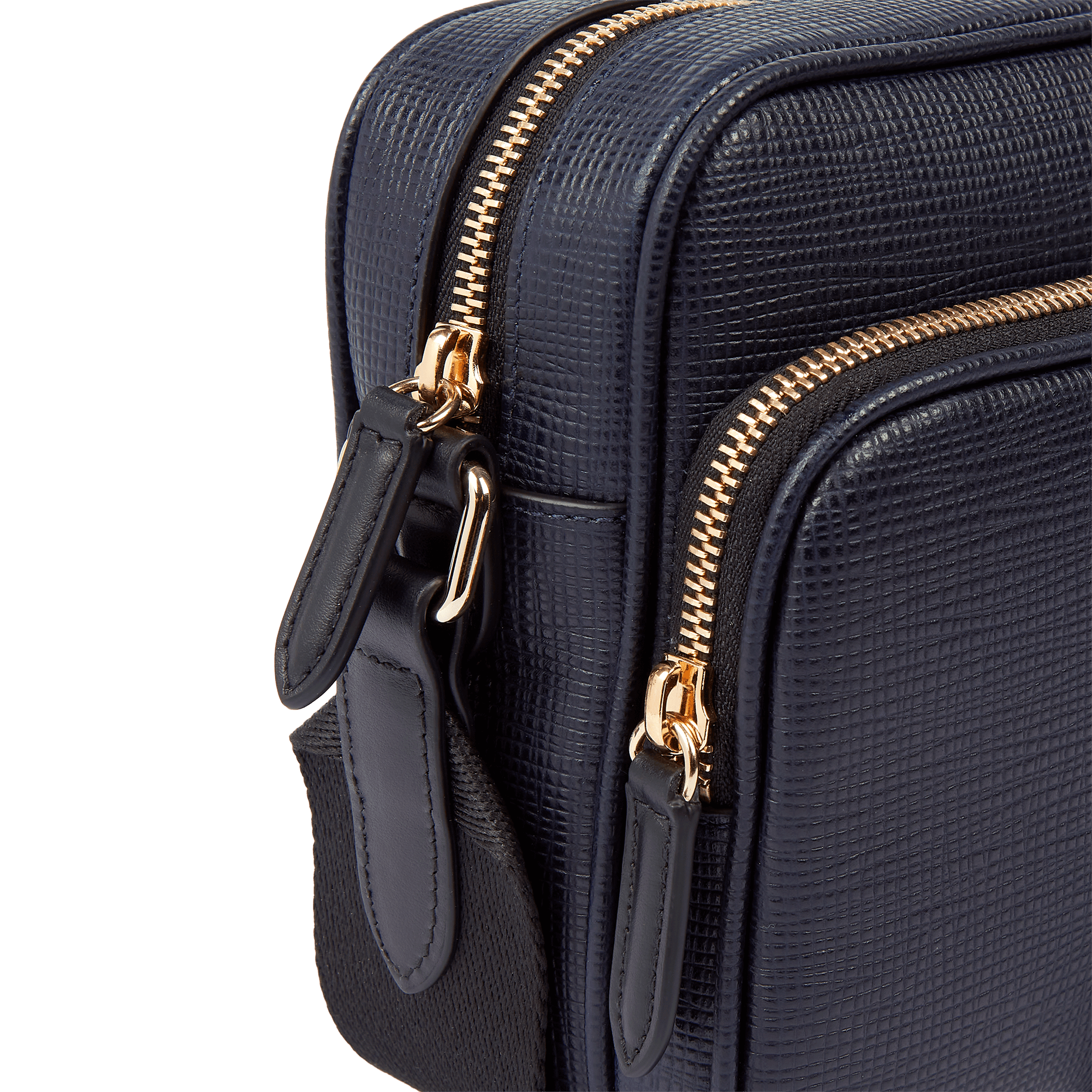 Double Zip Pouch Crossbody Bag in Panama - Navy