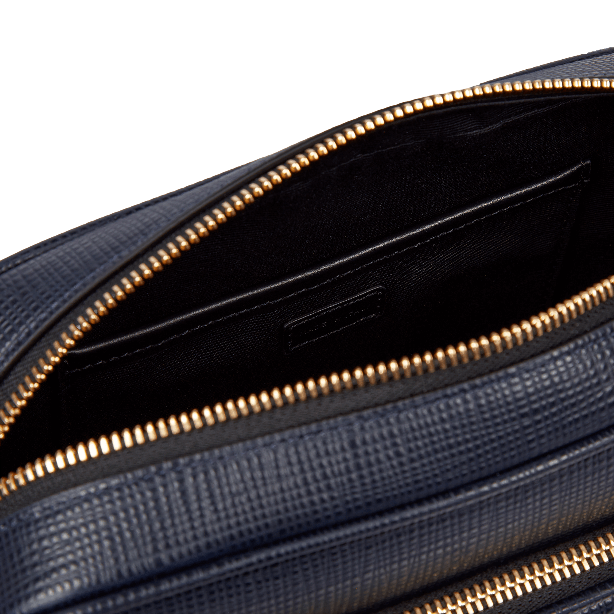 Double Zip Pouch Crossbody Bag in Panama - Navy