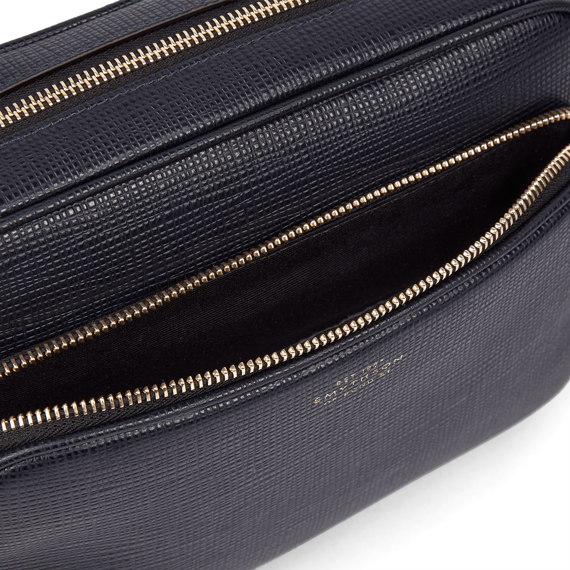 Double Zip Pouch Crossbody Bag in Panama - Navy