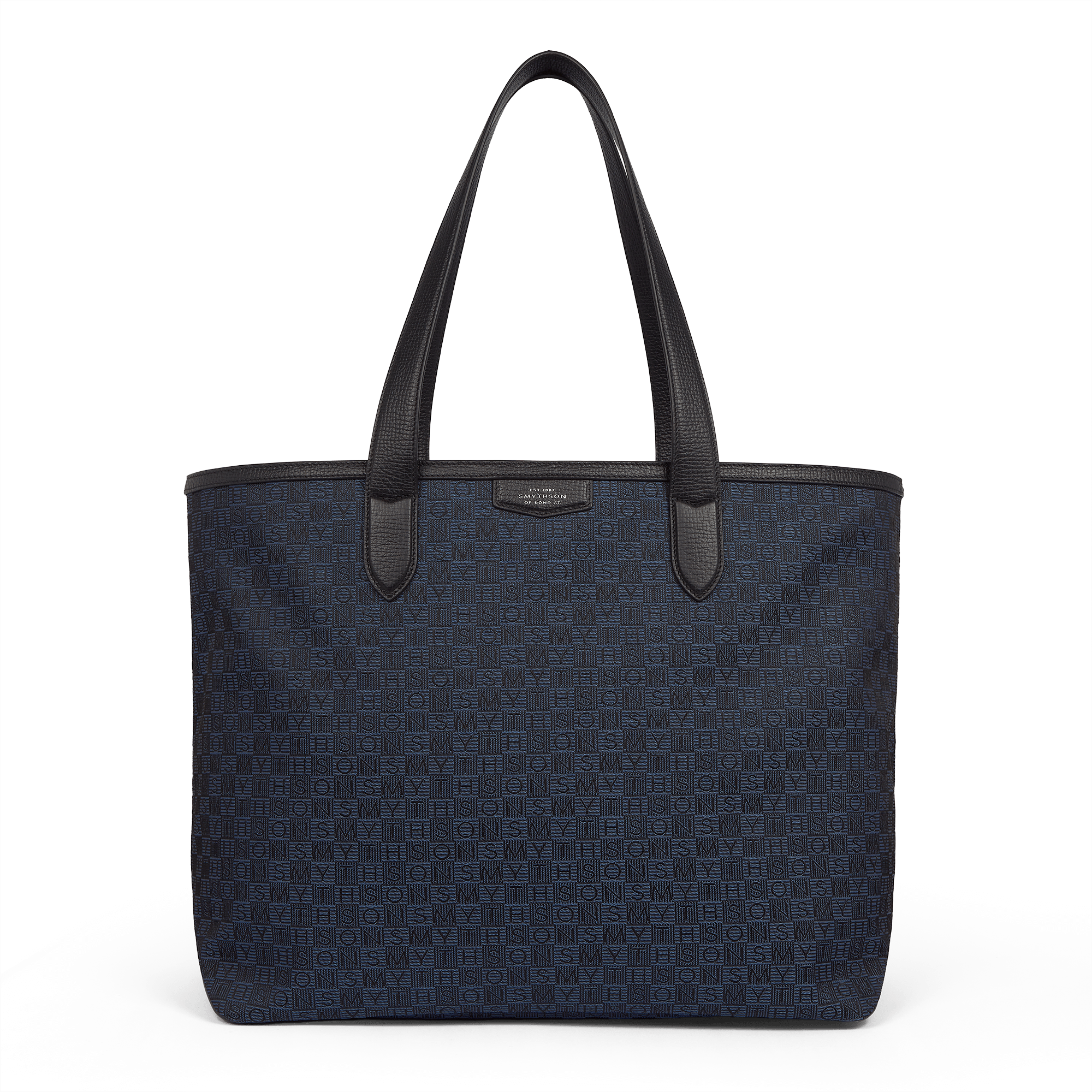 Tragetasche aus „Stamp“-Canvas – Navy Stamp