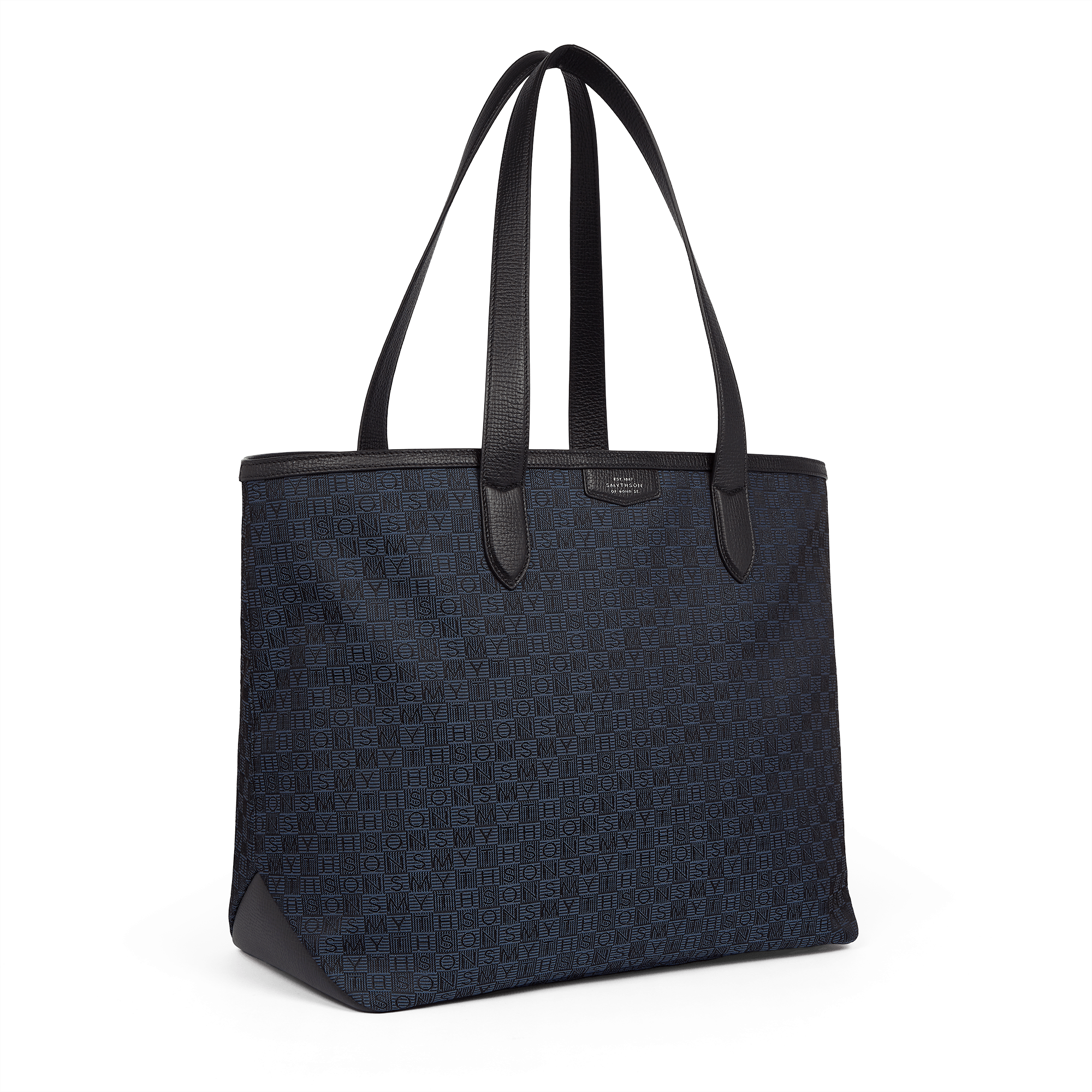 Tragetasche aus „Stamp“-Canvas – Navy Stamp