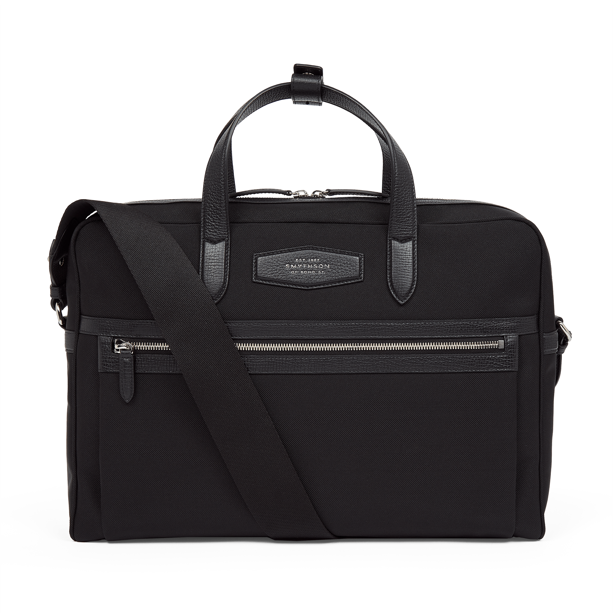 Slim Briefcase in  Norton Canvas - Black