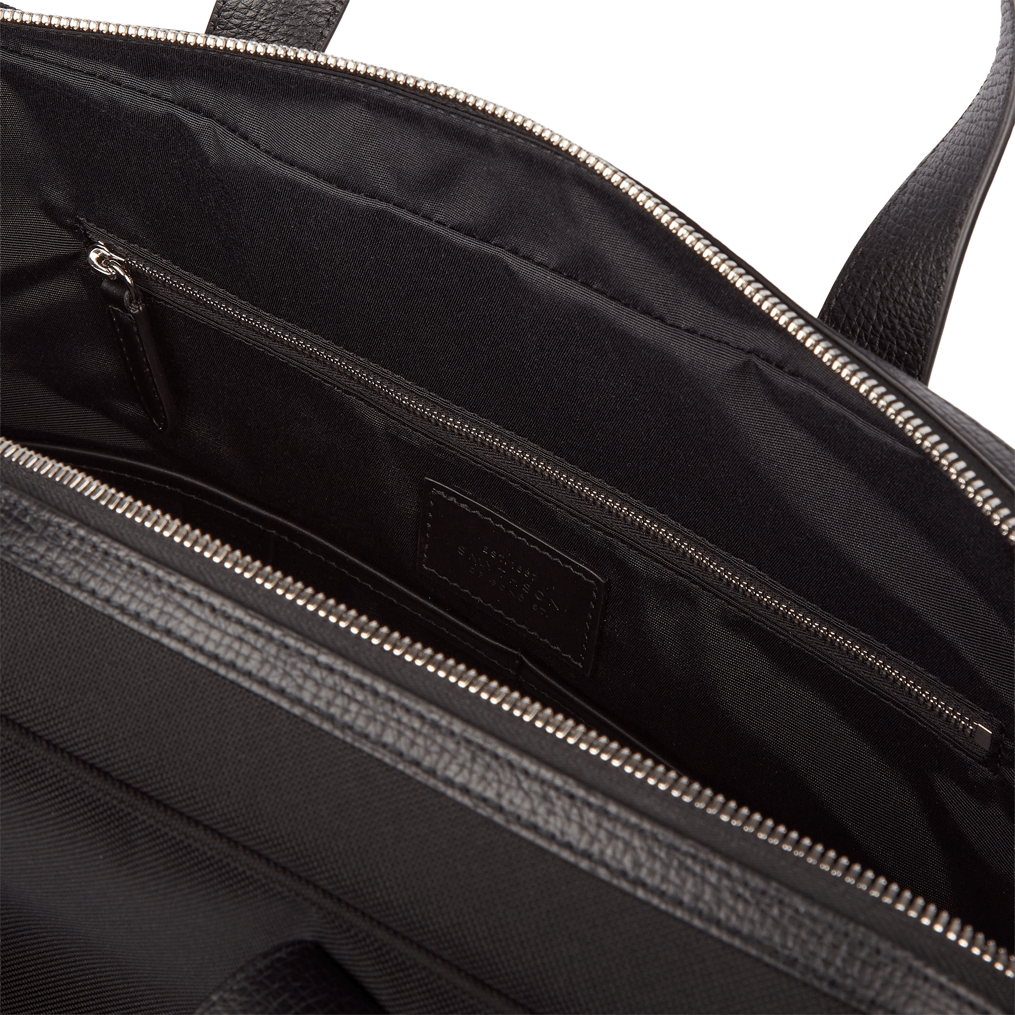Slim Briefcase in  Norton Canvas - Black