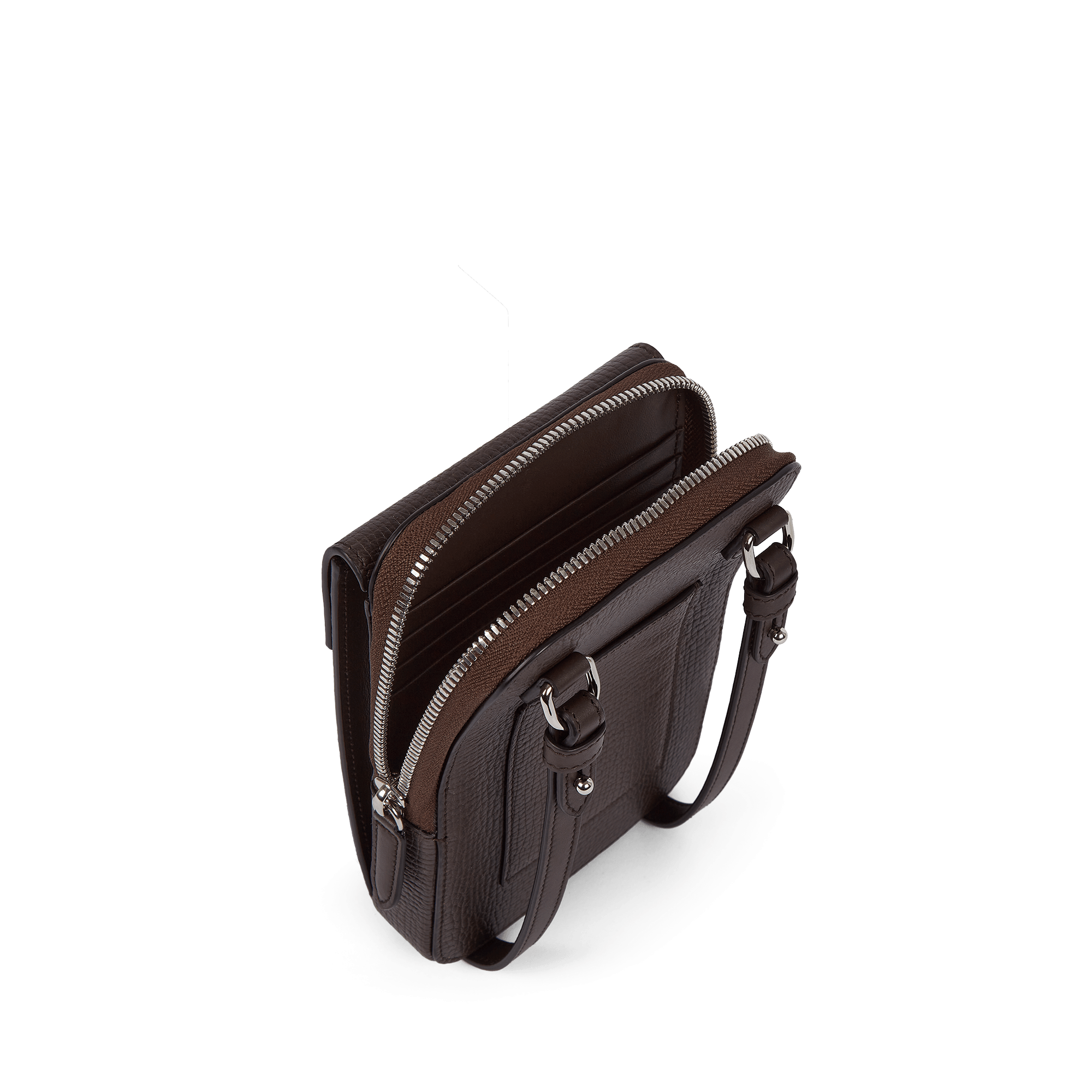 Crossbody Pouch in Ludlow - Dark Brown