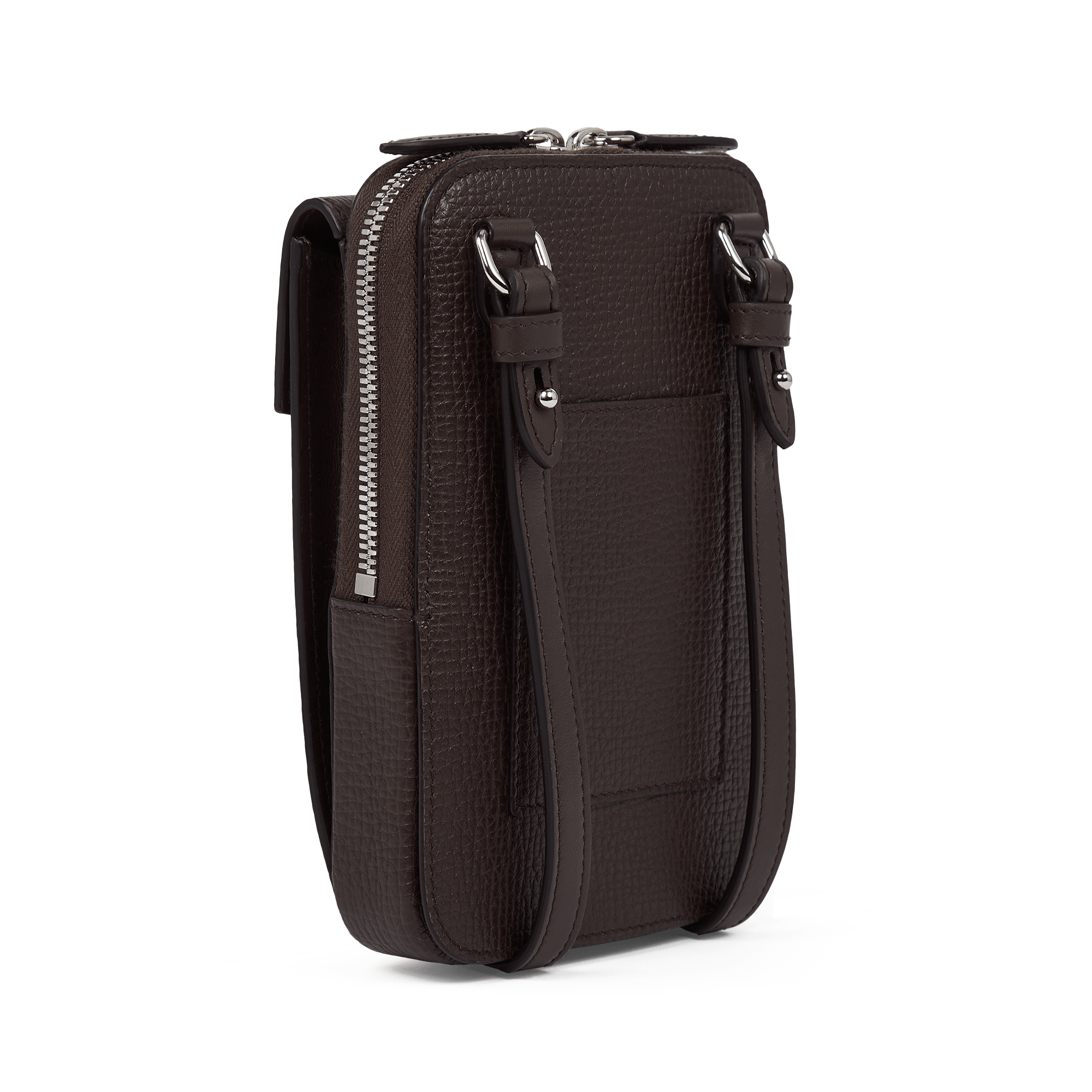 Crossbody Pouch in Ludlow - Dark Brown