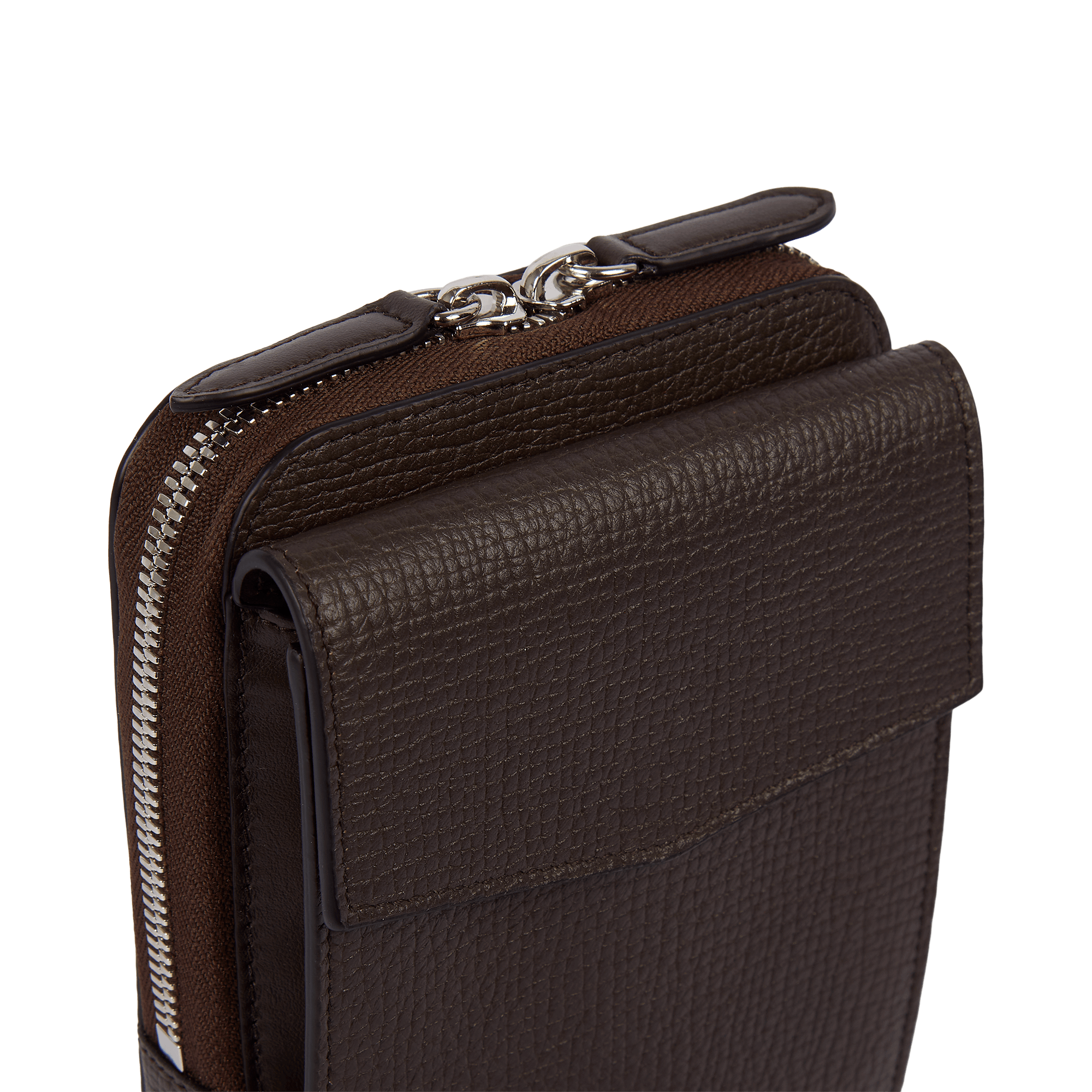 Crossbody Pouch in Ludlow - Dark Brown