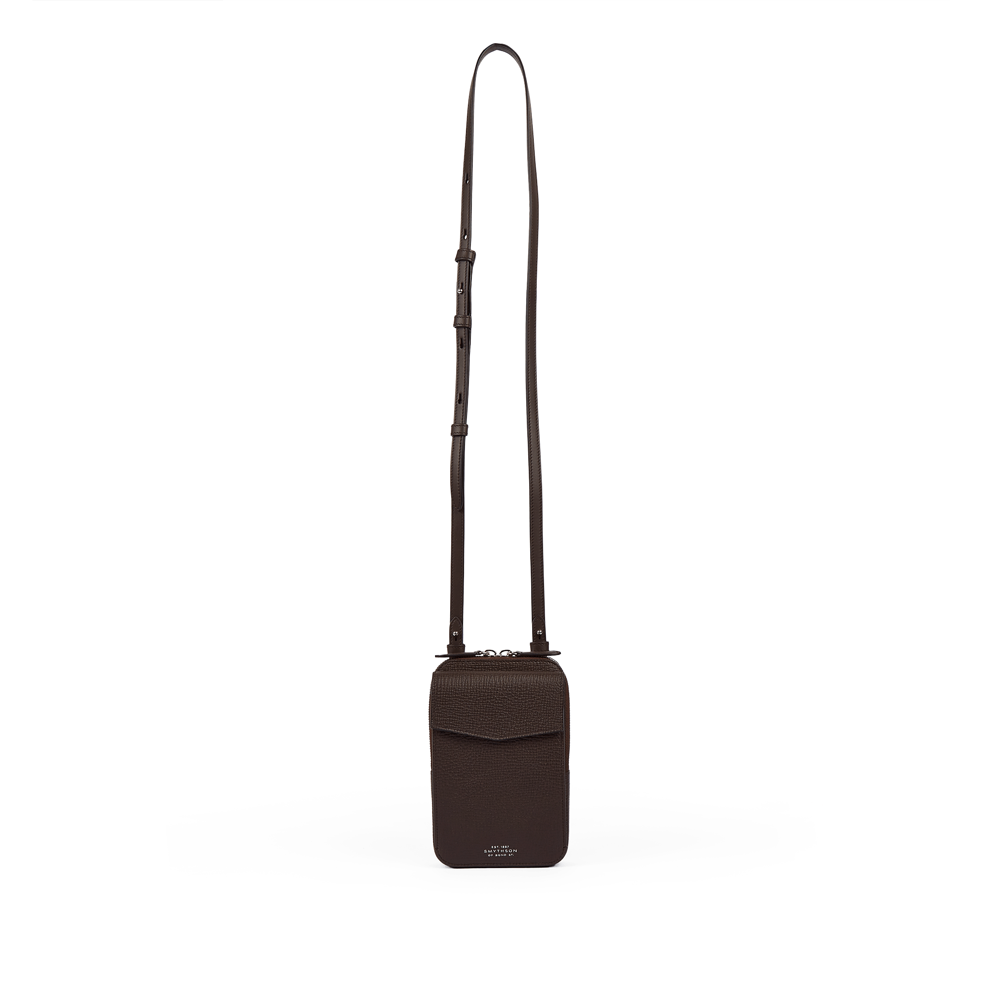 Crossbody Pouch in Ludlow - Dark Brown