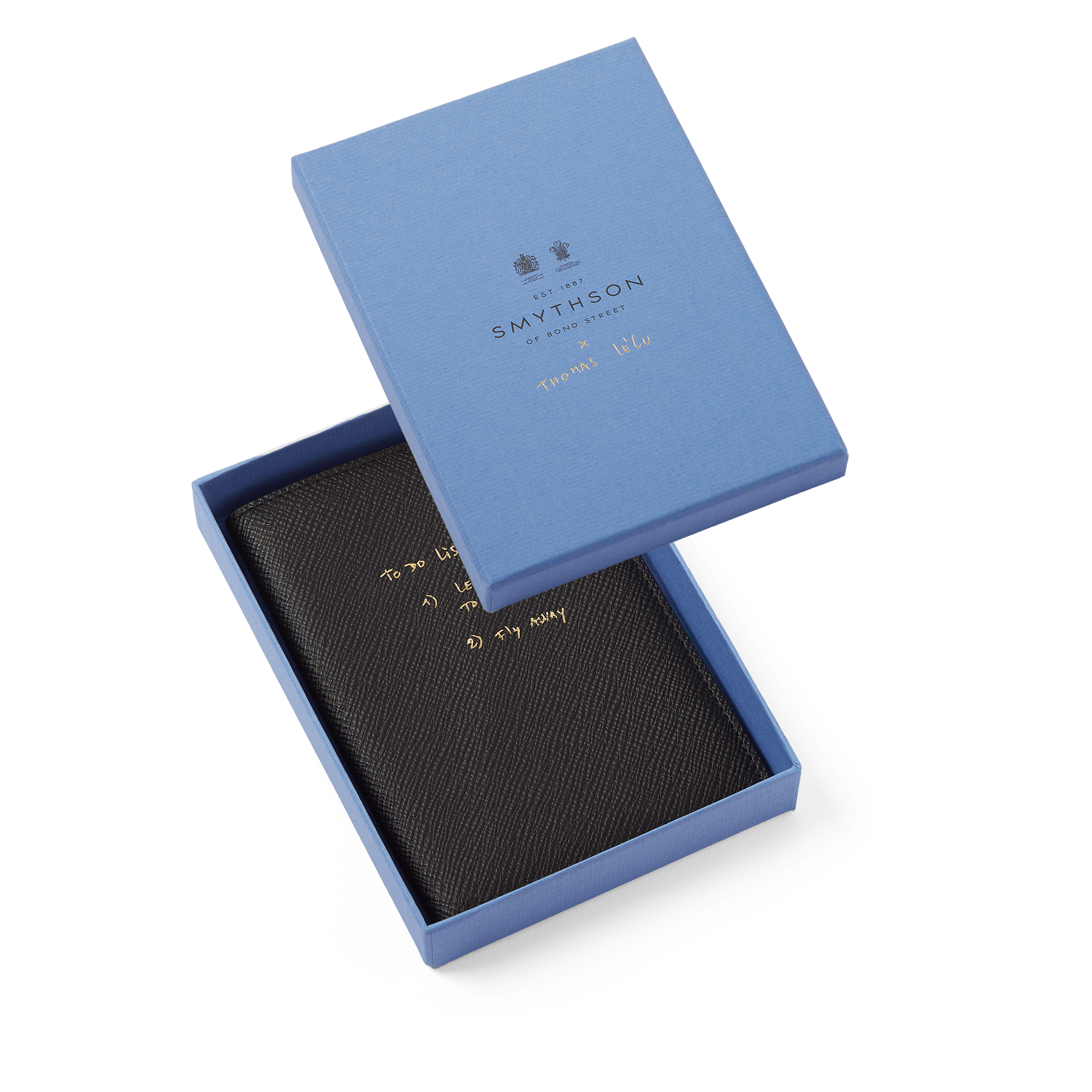 Smythson x Thomas Lélu Passport Cover in Panama - Thomas Lélu Black