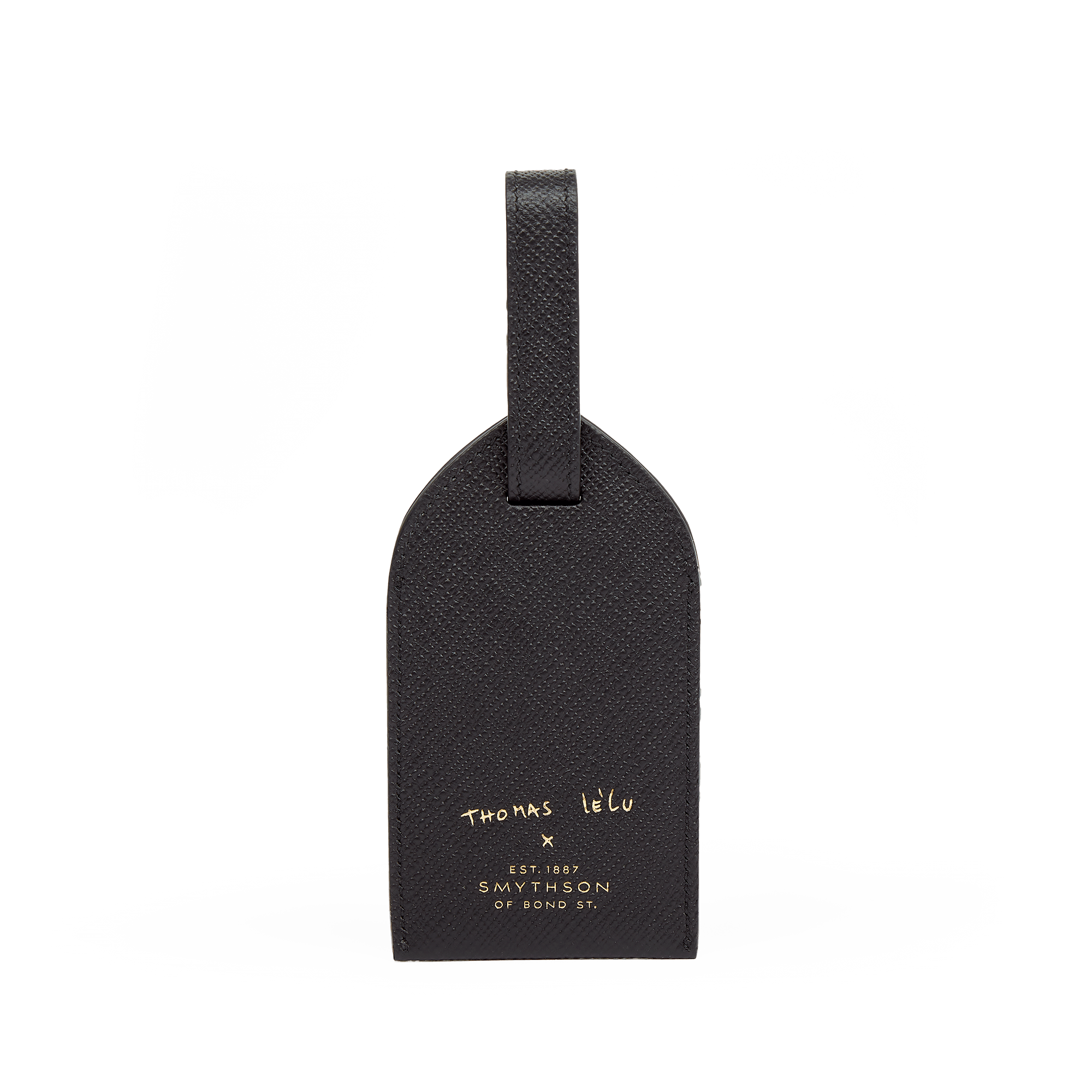 Smythson x Thomas Lélu Luggage Tag in Panama - Thomas Lélu Black