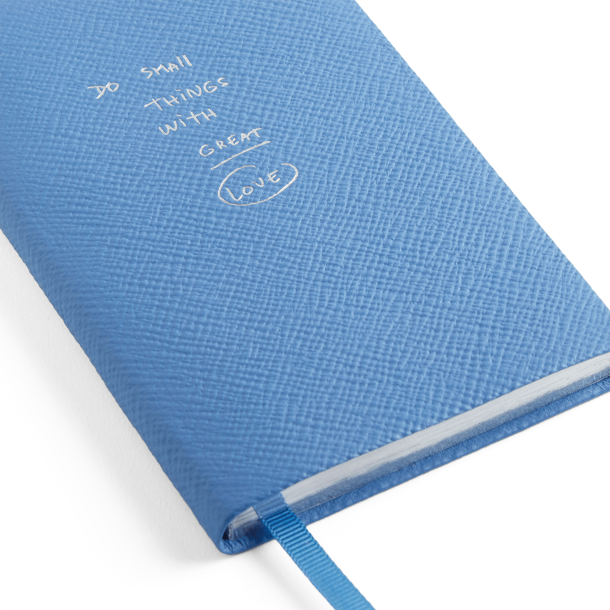 Smythson x Thomas Lélu 'Do Small Things' Panama Notebook - Nile Blue