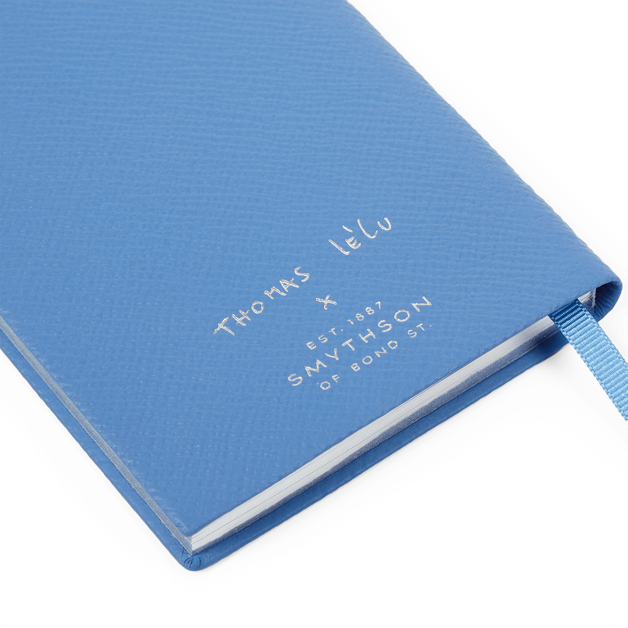 Smythson x Thomas Lélu 'Do Small Things' Panama Notebook - Nile Blue